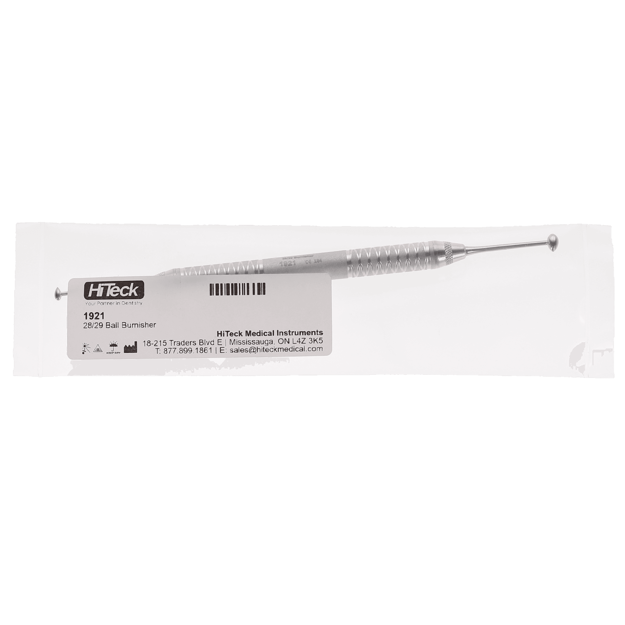 HiTeck Medical Instruments 28/29 Ball Burnisher, Dual-Ended, Stainless Steel, 1921 thumbnail 3