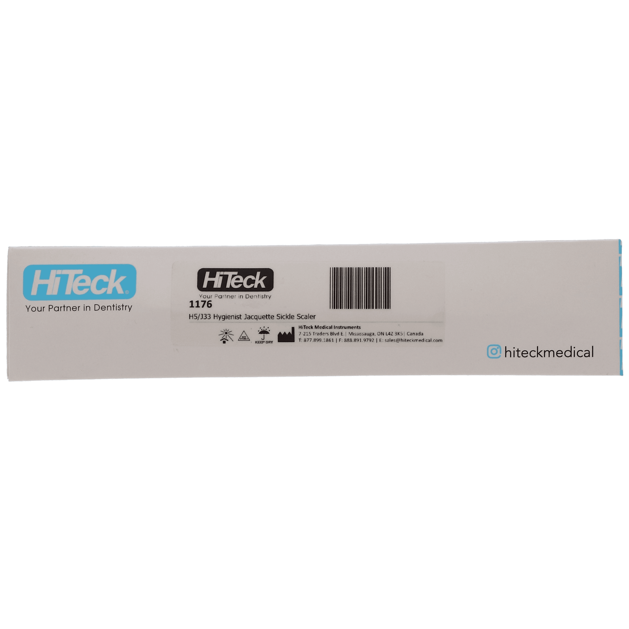 Hiteck Medical Instruments Hygienist Jacquette Sickle Scaler, Double-End, Round Handle, # H5/33, 1/Pk, 1176 thumbnail 4