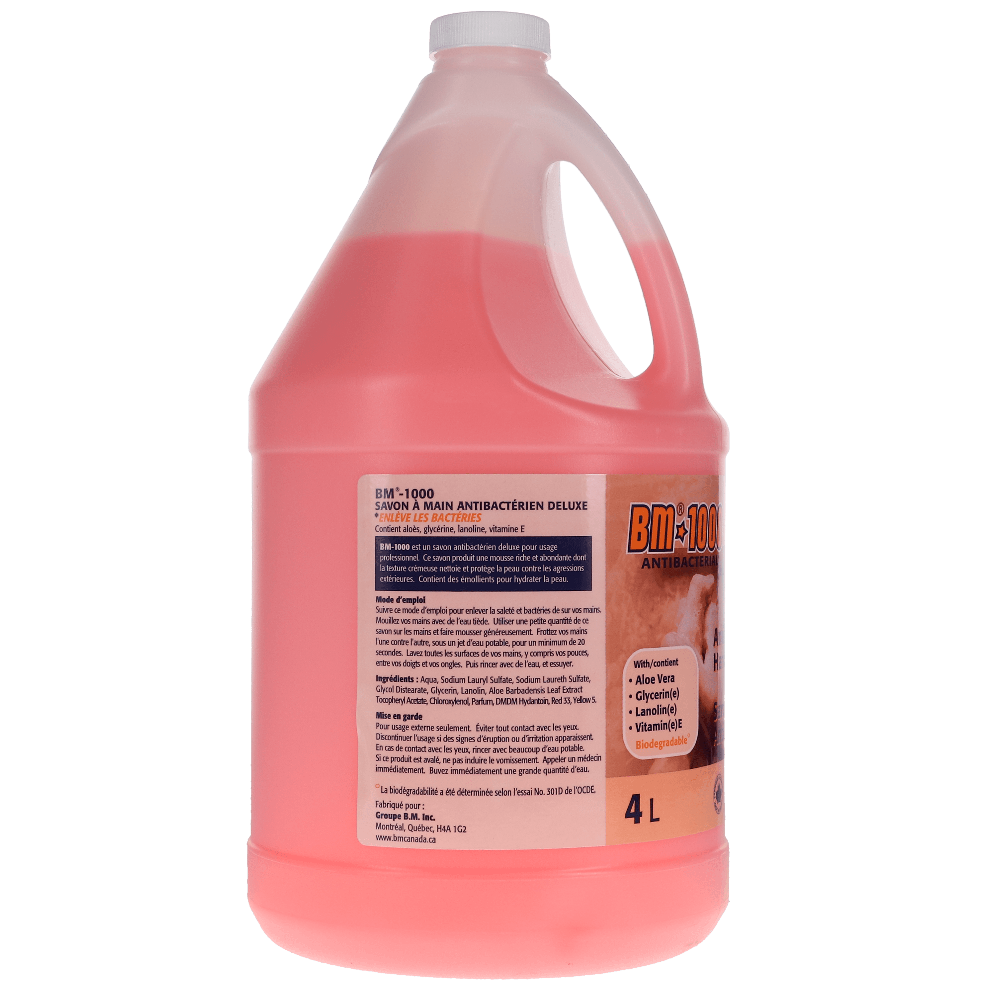 BM-1000 Deluxe Antimicrobial Hand Wash Soap, 4L Bottle, 1/Pk, BM-1000 thumbnail 2