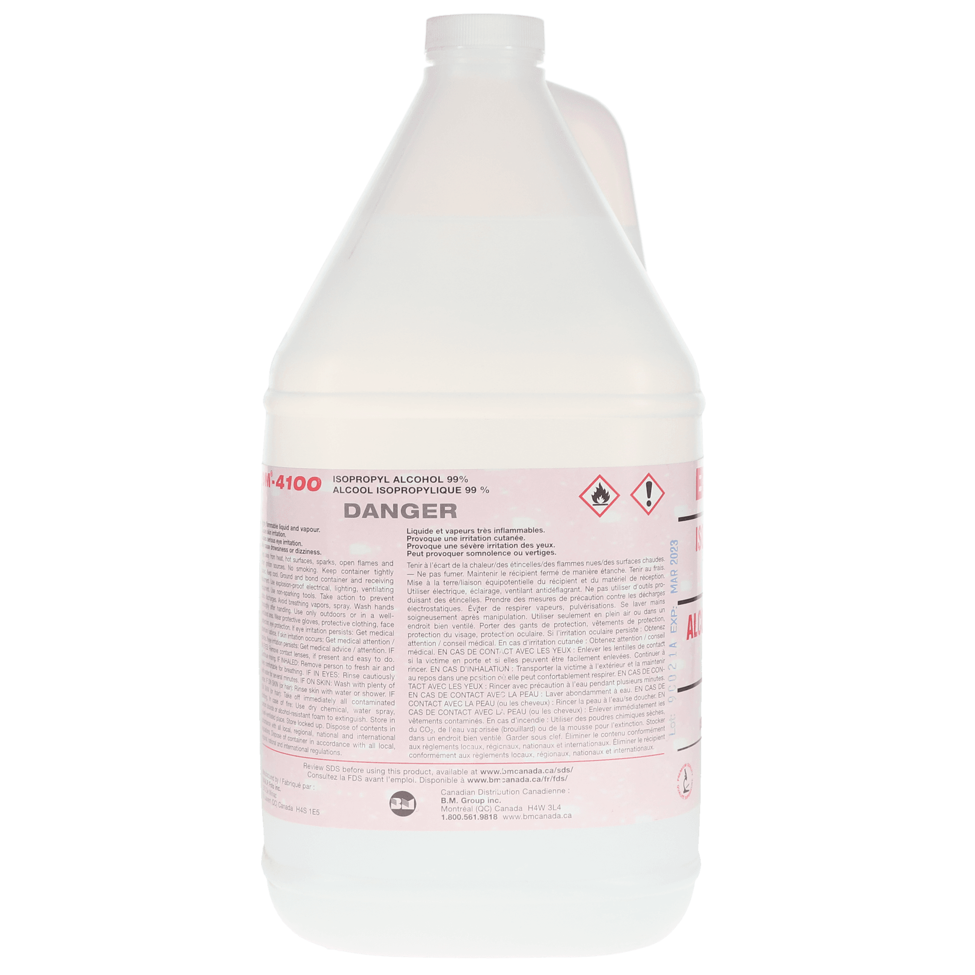 99% Isopropyl Alcohol, 4 L, 1/Pk, BM-4100 thumbnail 2