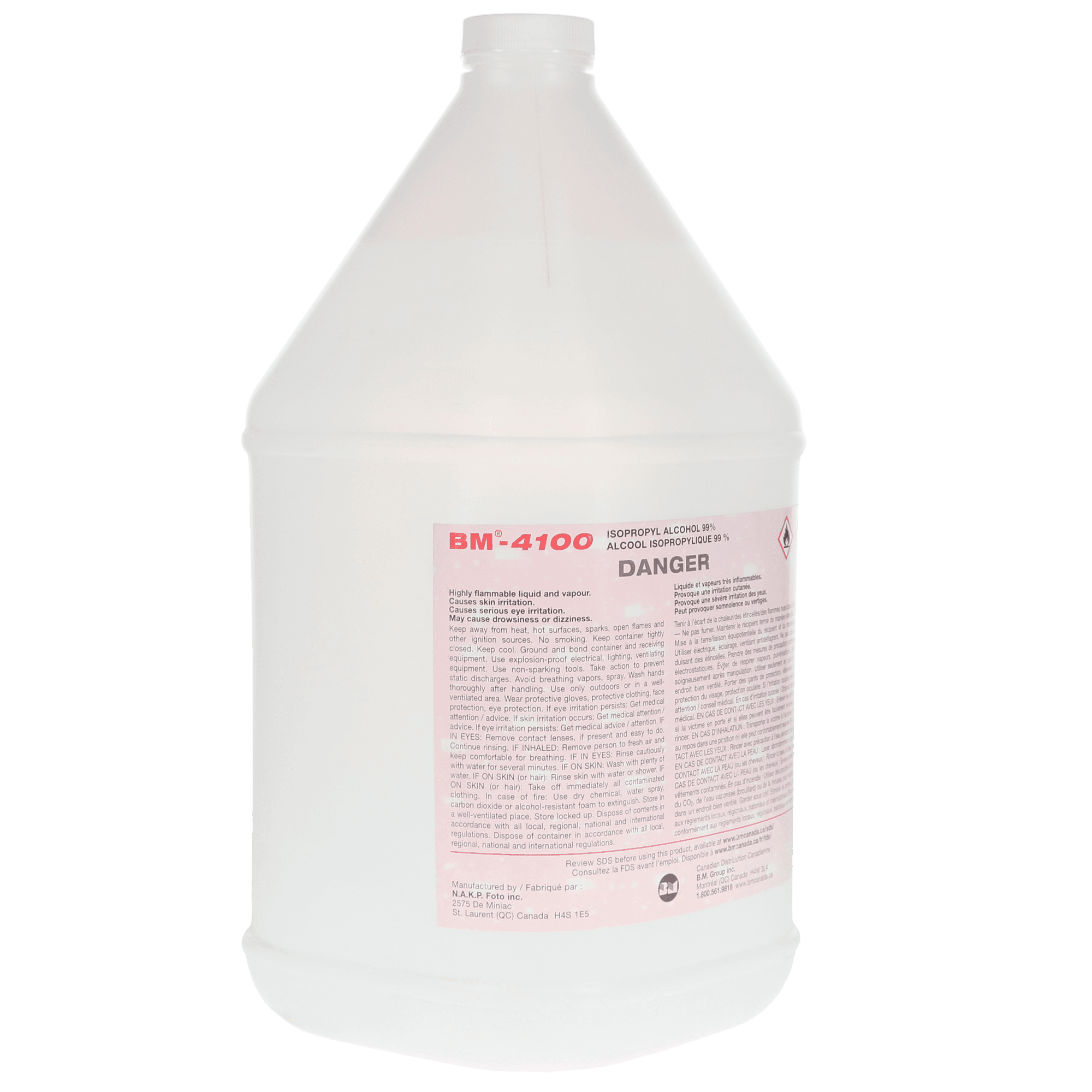 99% Isopropyl Alcohol, 4 L, 1/Pk, BM-4100 thumbnail 3