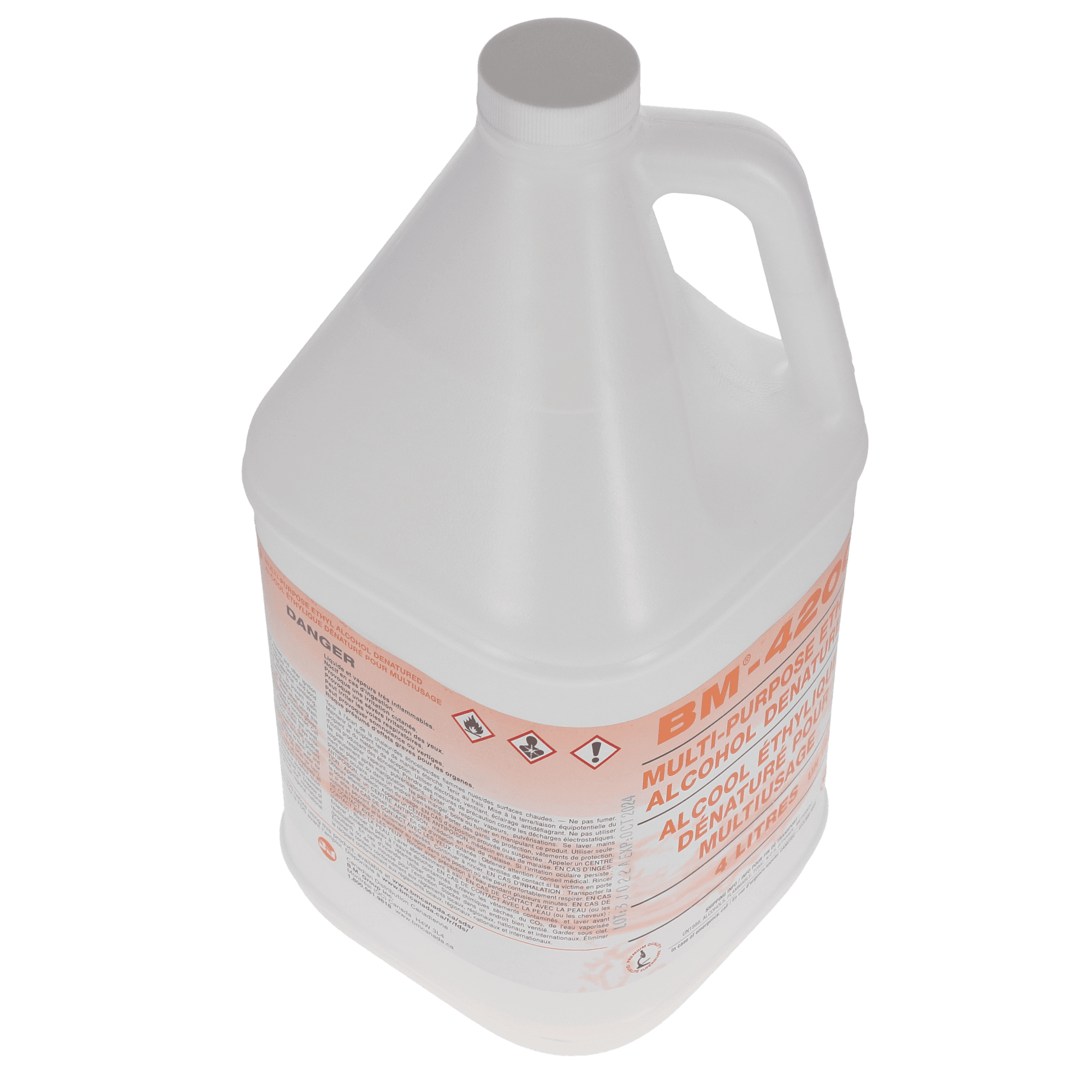99% Ethyl Alcohol Denatured, 4 L, 1/Pk, BM-4200 thumbnail 3