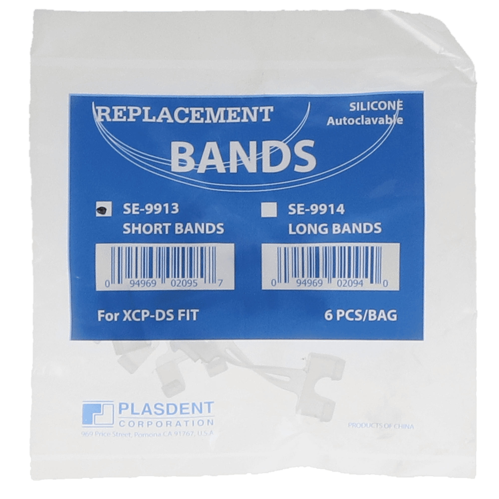 Plasdent XCP-DS FIT Replacement Bands, Short, Clear, 6/Pk, SE-9913 thumbnail 3