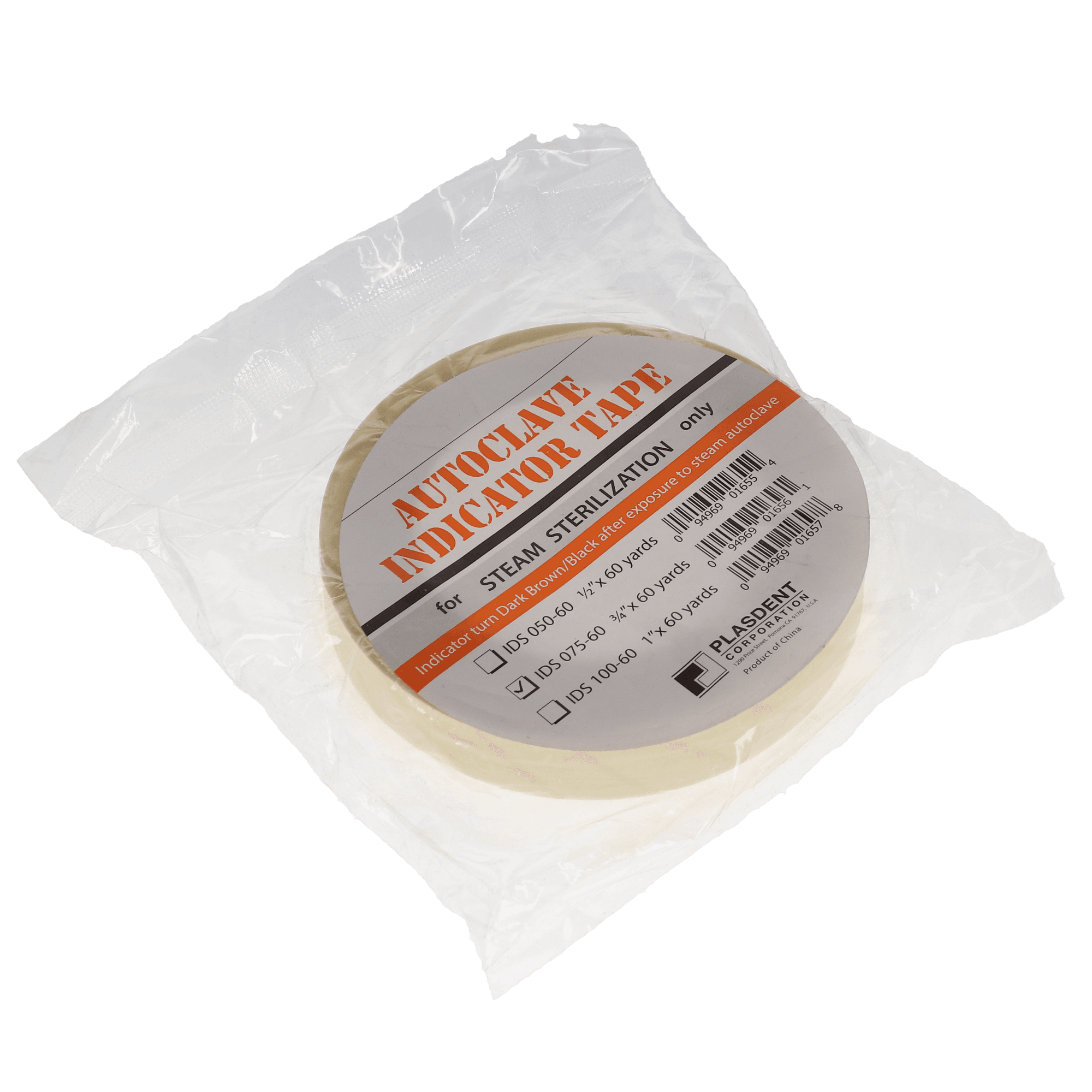 Plasdent Autoclave Indicator Sterilization Tape, 3/4" x 60 yd, Steam Sterilization, 1 Roll/Pk, IDS075-60 thumbnail 3