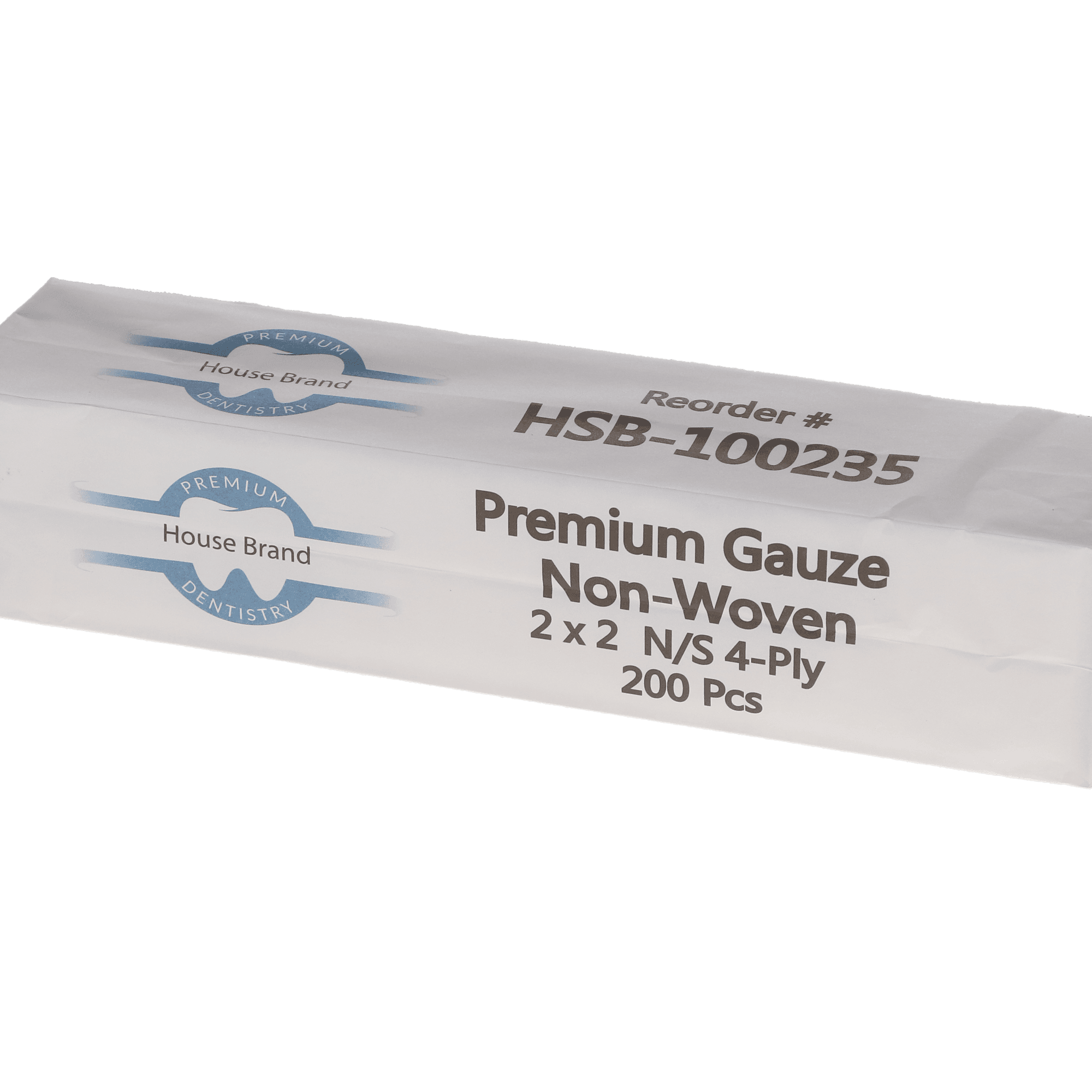 House Brand Dentistry Premium Non-Woven Gauze Sponges, 2x2 inch, 4-Ply, Non-Sterile, 200/Pack, 100235 thumbnail 3