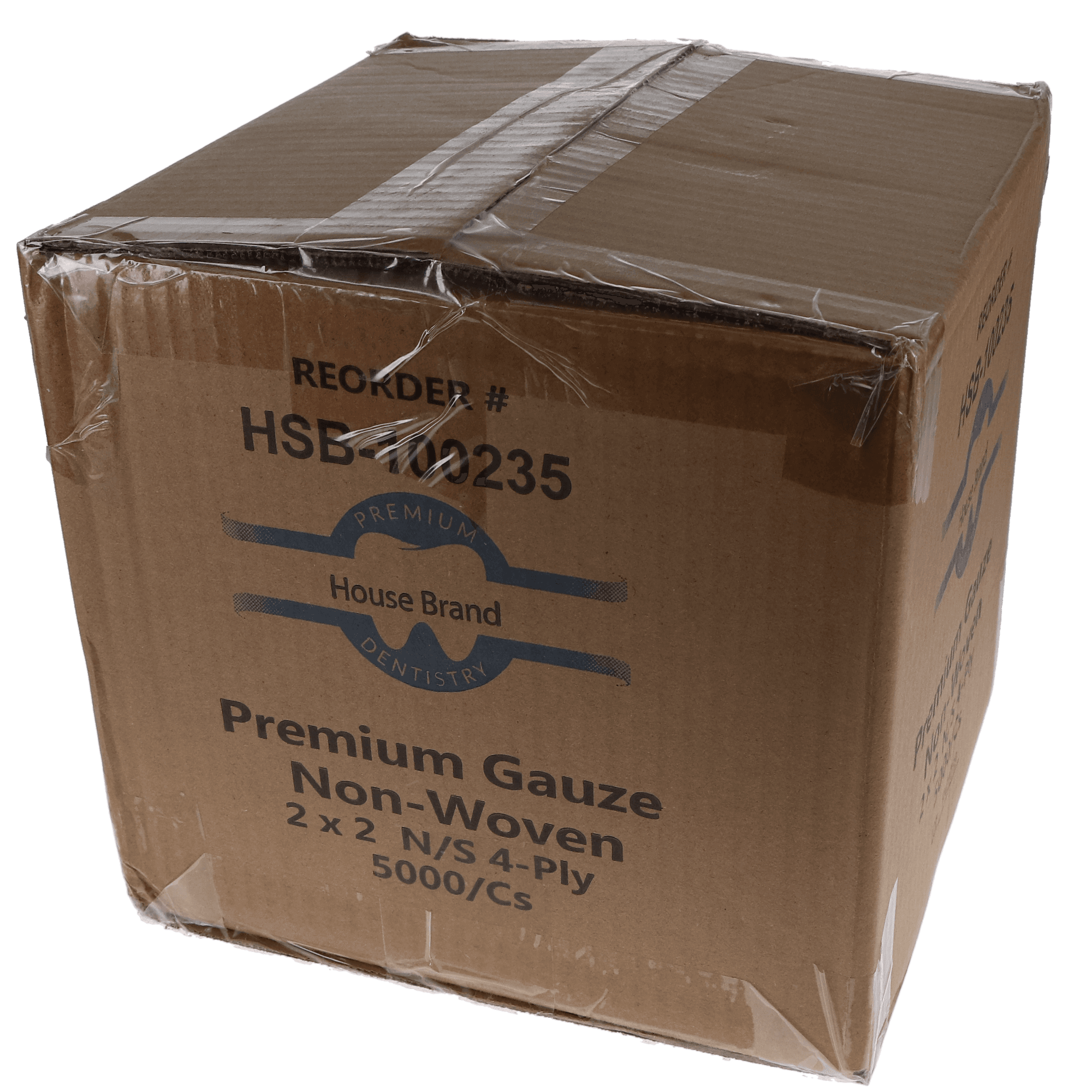 House Brand Dentistry Premium Non-Woven Gauze Sponges, 2x2 inch, 4-Ply, Non-Sterile, 200/Pack, 100235 thumbnail 4