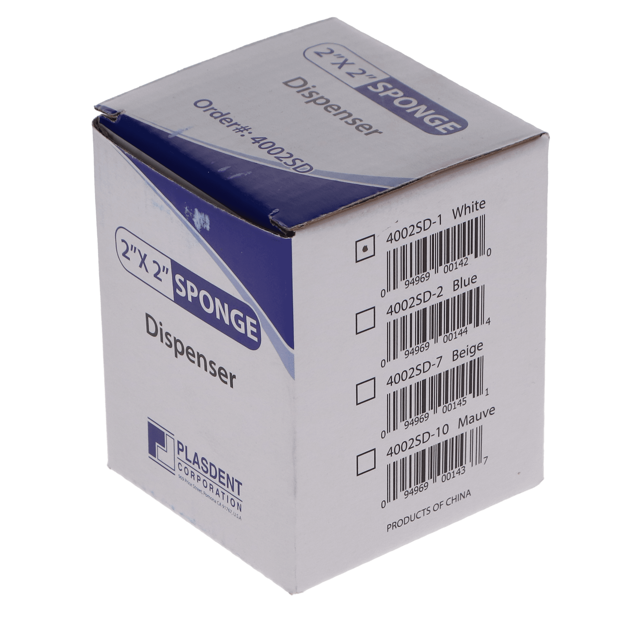 Plasdent Sponge Dispenser 2" x 2" White, 4002SD1 thumbnail 4