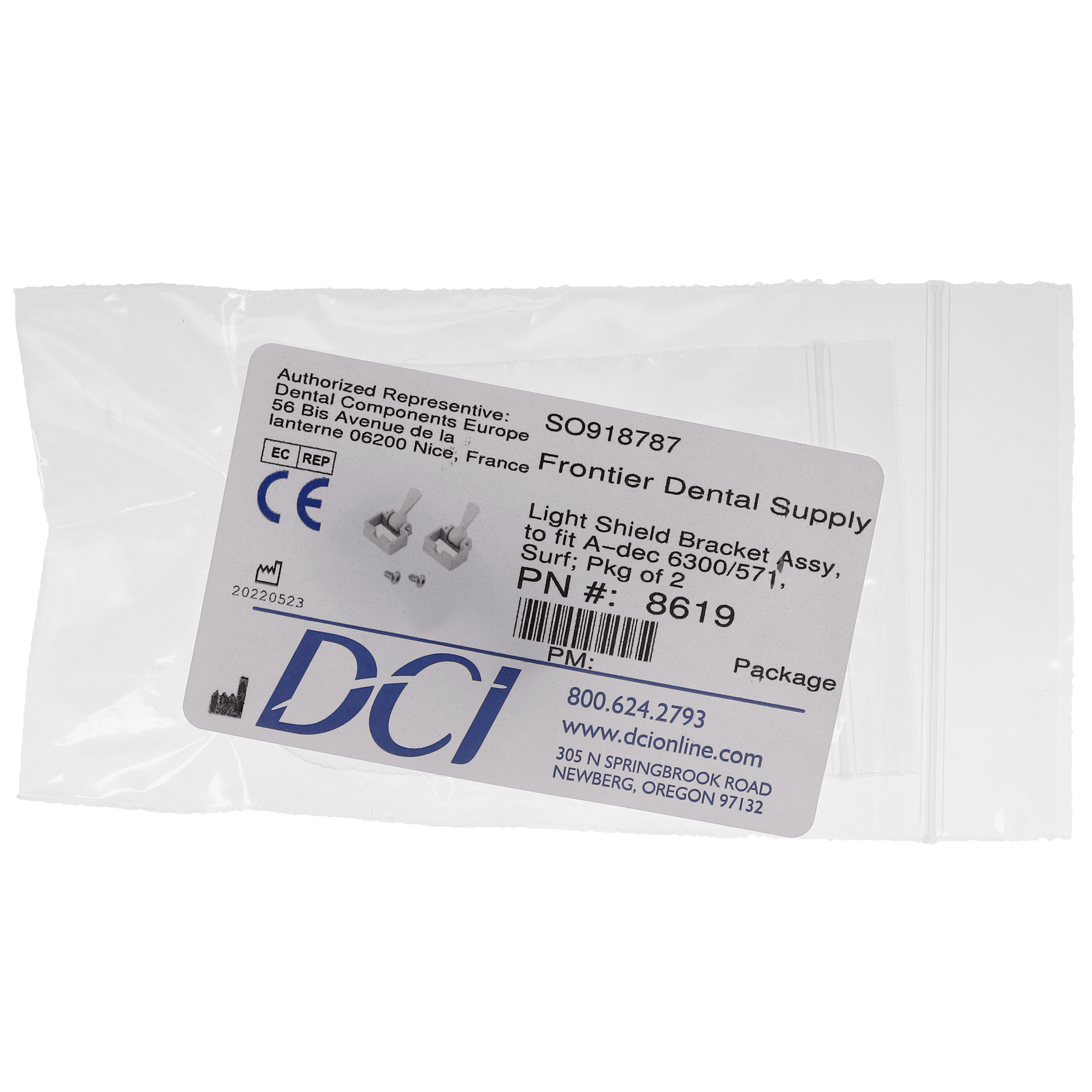 DCI Light Shield Bracket Assembly for A-dec 6300/571 Surf, 2/Pack, 8619 thumbnail 3