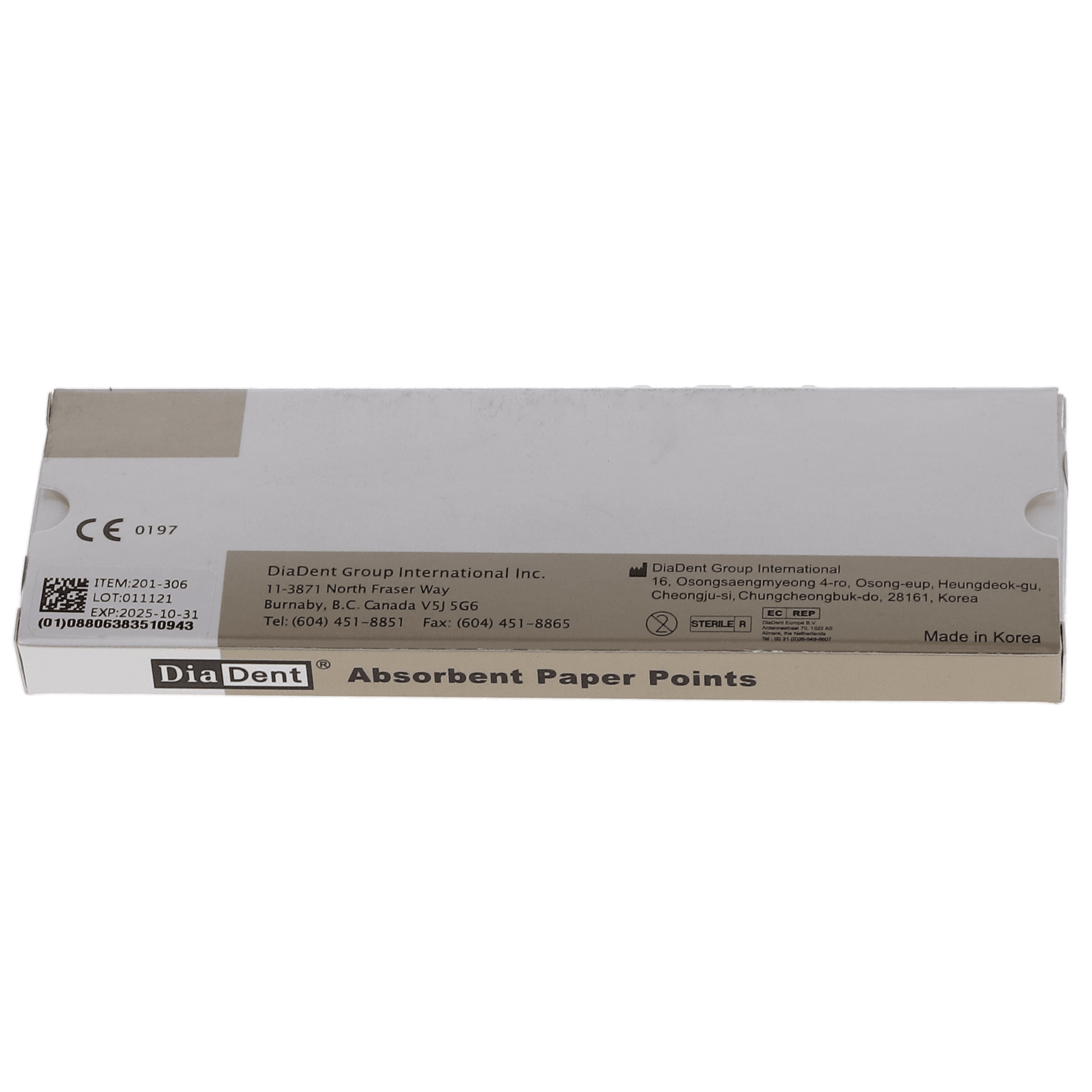 DiaDent Absorbent Paper Points #30, Non-Marked, .02 Taper, Cell Pack of 200, Blue, 201-306 thumbnail 2
