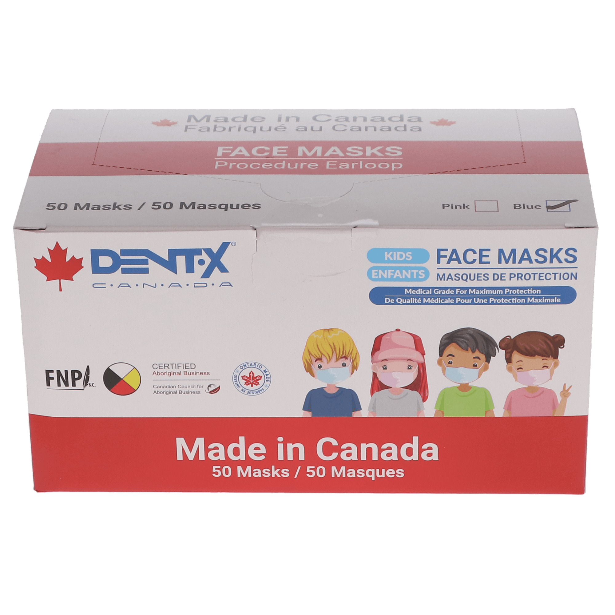 Dent-X Kids Face Masks, ASTM Level 3, Blue, 50/Box, DXKIDSP-50 (Discontinued) thumbnail 4