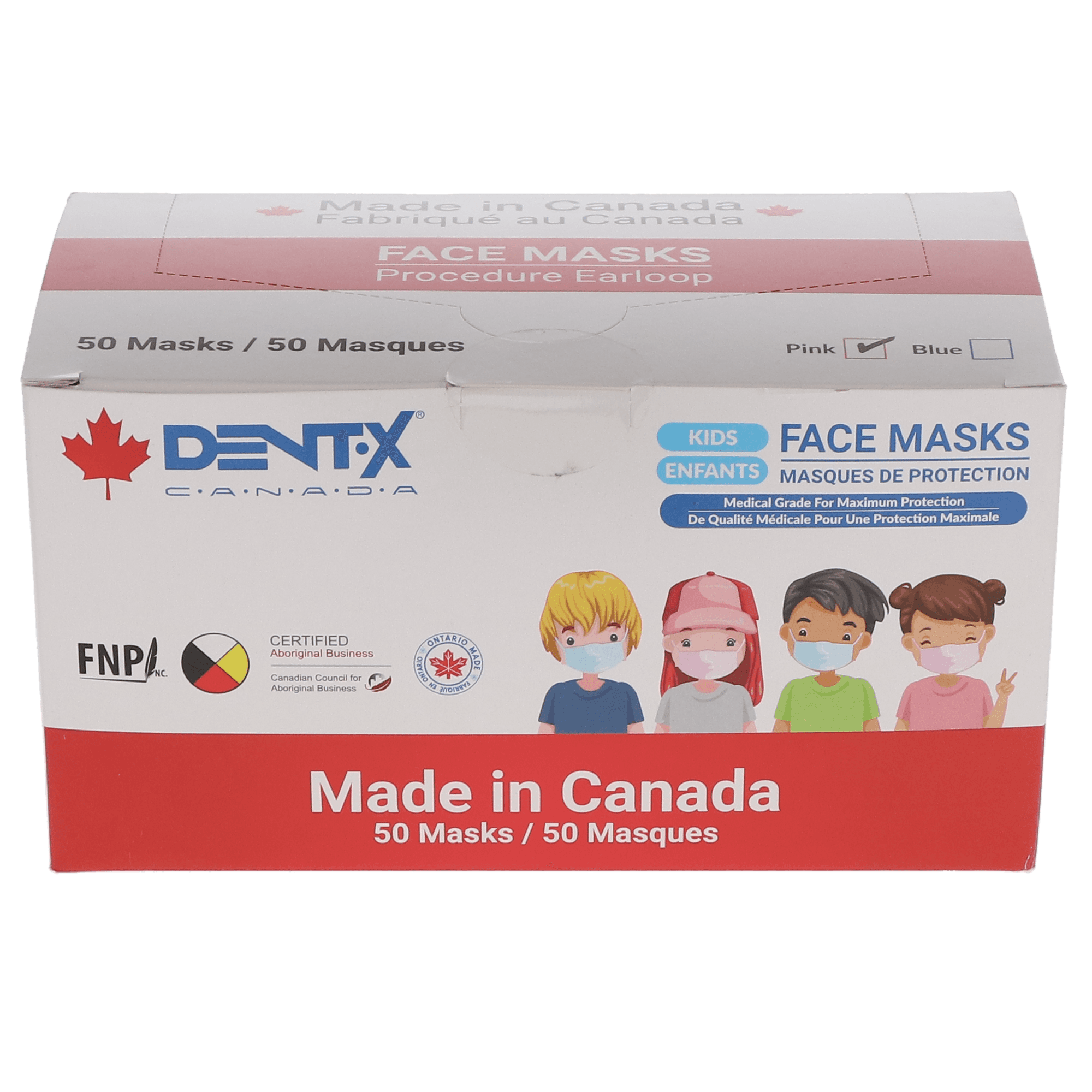 Dent-X Kids Face Masks, ASTM Level 3, Pink, 50/Box, DXKIDSB-50 (Discontinued) thumbnail 4