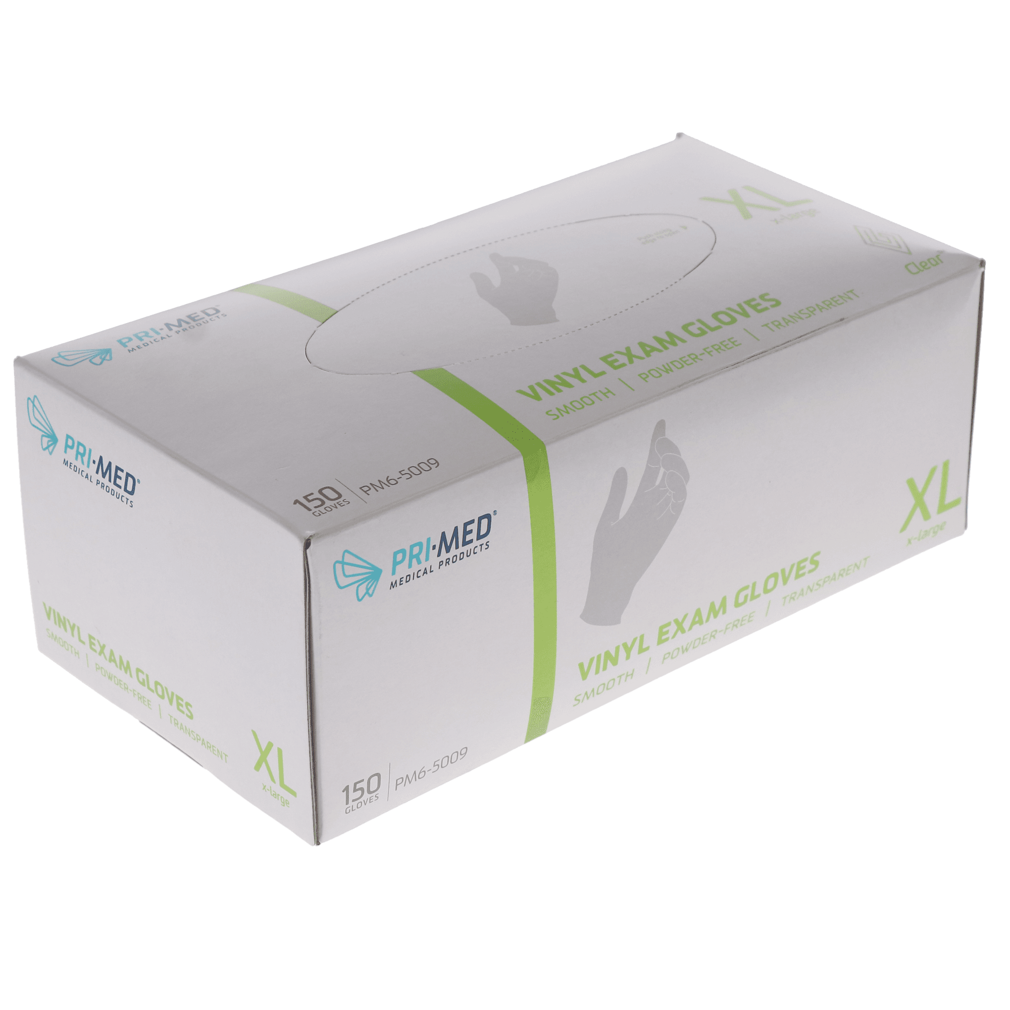 Clear Vinyl Exam Gloves, Powder-Free, X-Large, 150/Box, PM6-5009 thumbnail 2