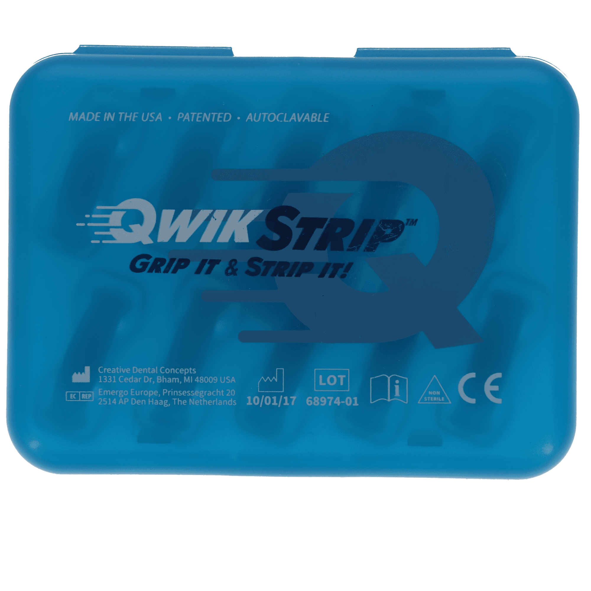 QwikStrip Serrated Interproximal Finishing Strips, Single-Sided, White, 0.05mm, 10/Pack, QS-SER thumbnail 9