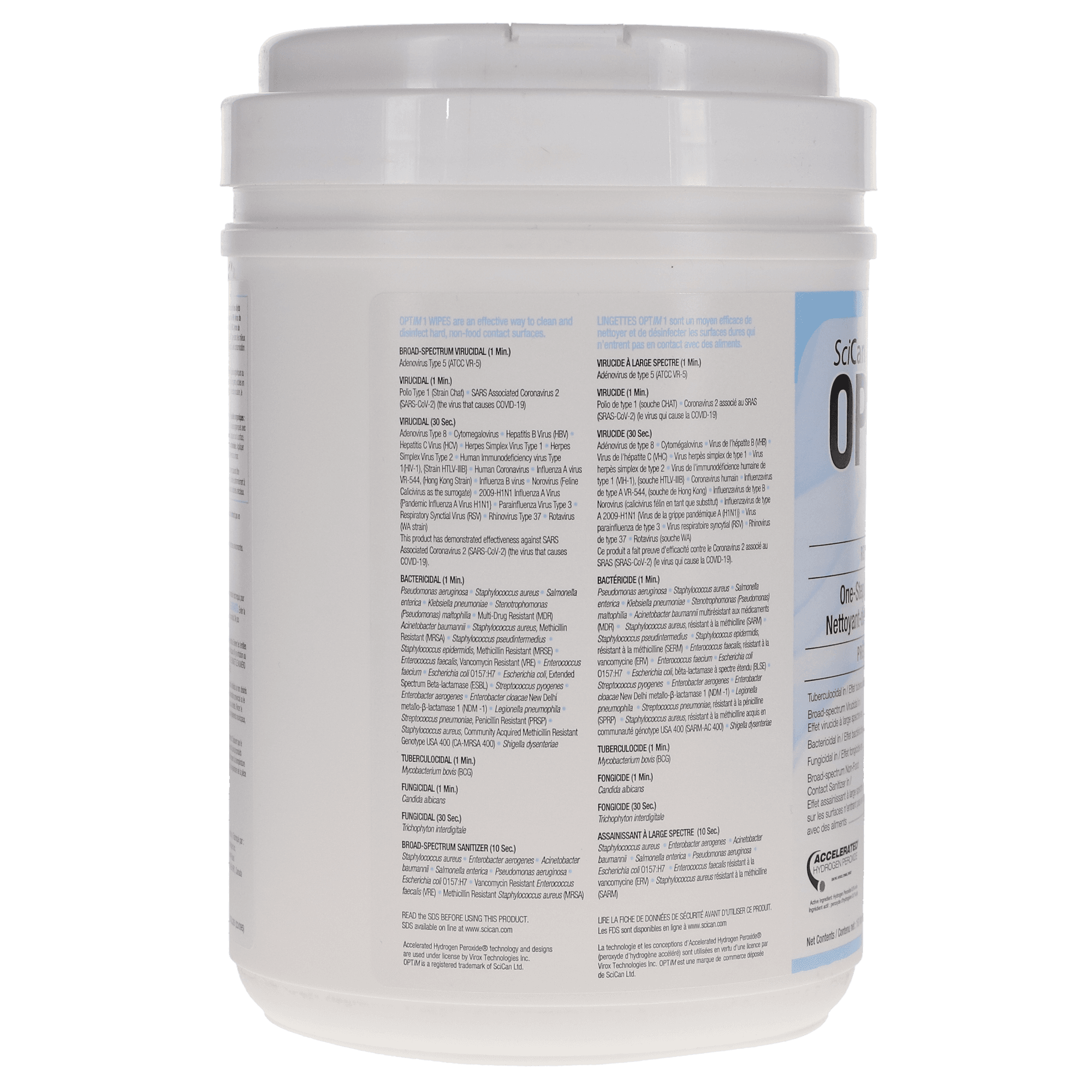 Optim 1 Pre-Saturated Disinfectant Wipes, 6" x 7", 160 Sheets/Can, SCI1W12 thumbnail 3