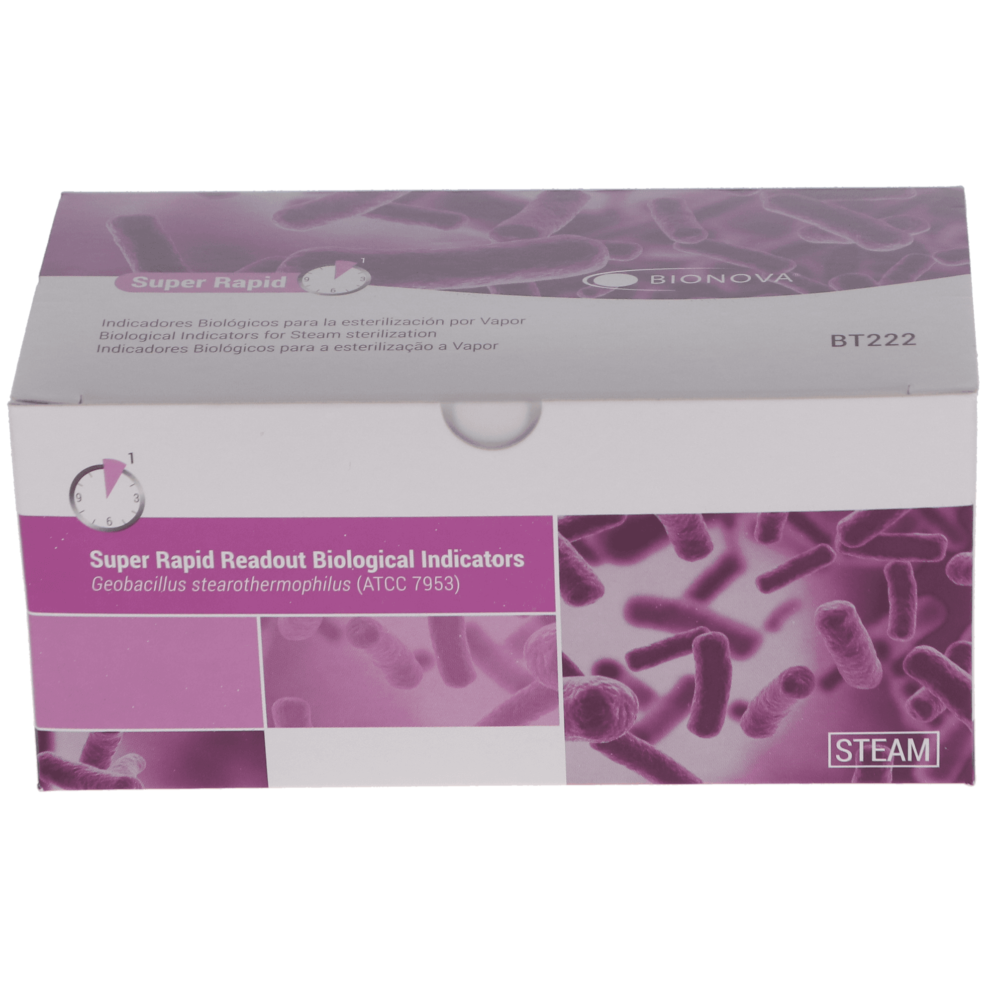 Bionova Super Rapid (1hr) Biological Indicator, Purple, 50/Box, BT222 thumbnail 4