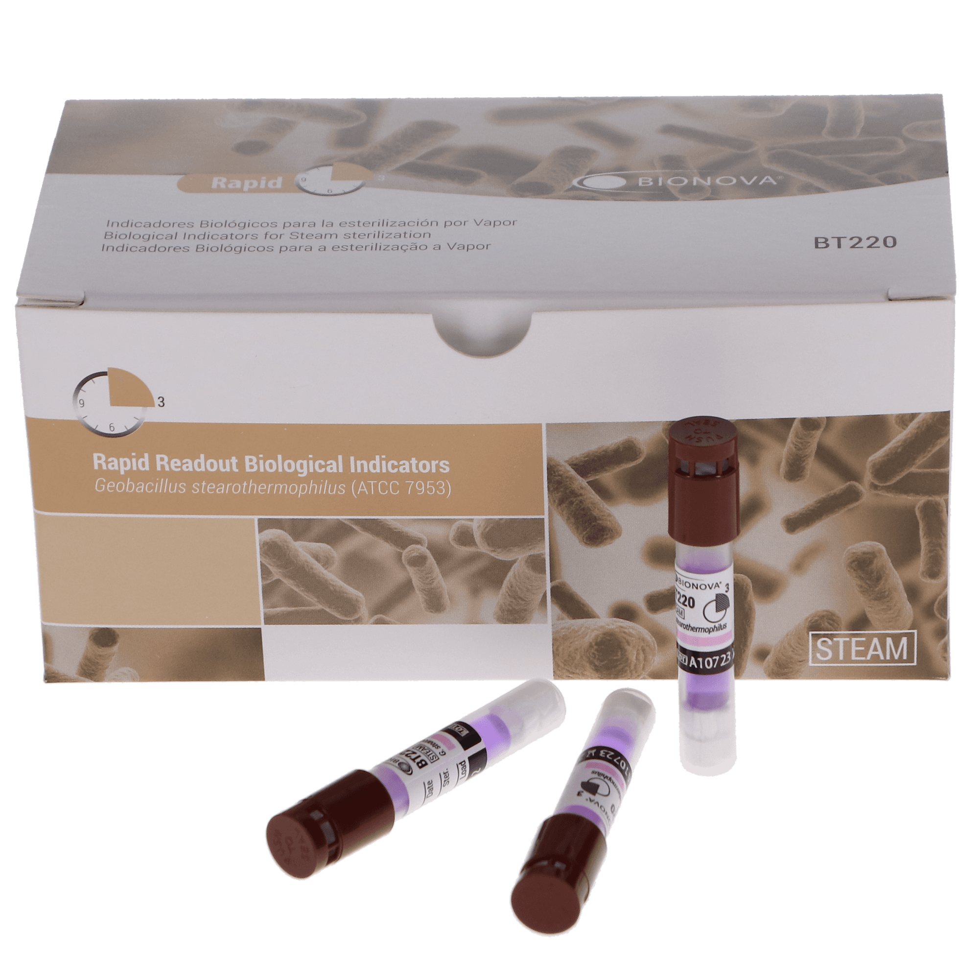 Terragene Biological Indicators, Rapid, 3hr, Brown, 50/Box, BT220 thumbnail 2