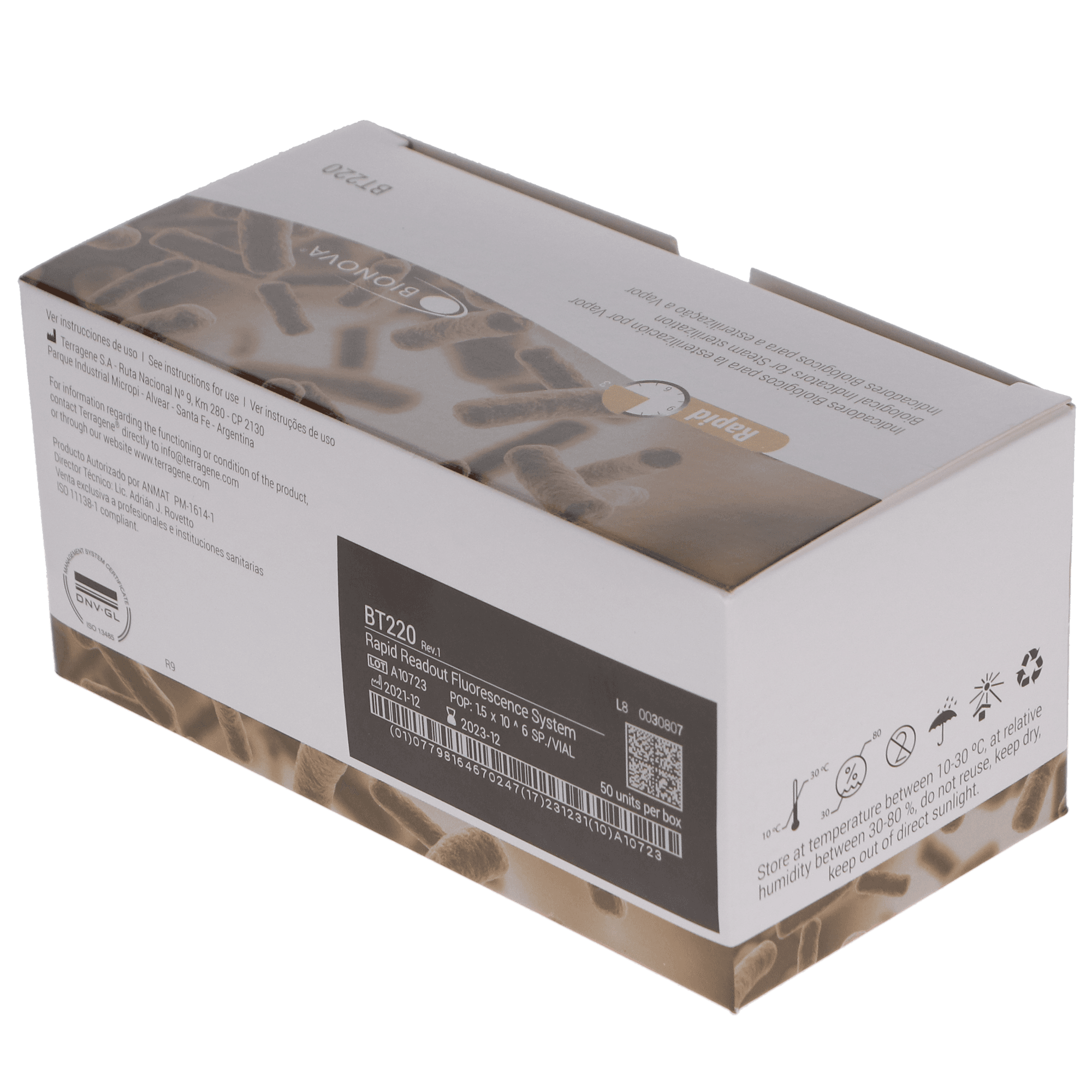 Terragene Biological Indicators, Rapid, 3hr, Brown, 50/Box, BT220 thumbnail 3