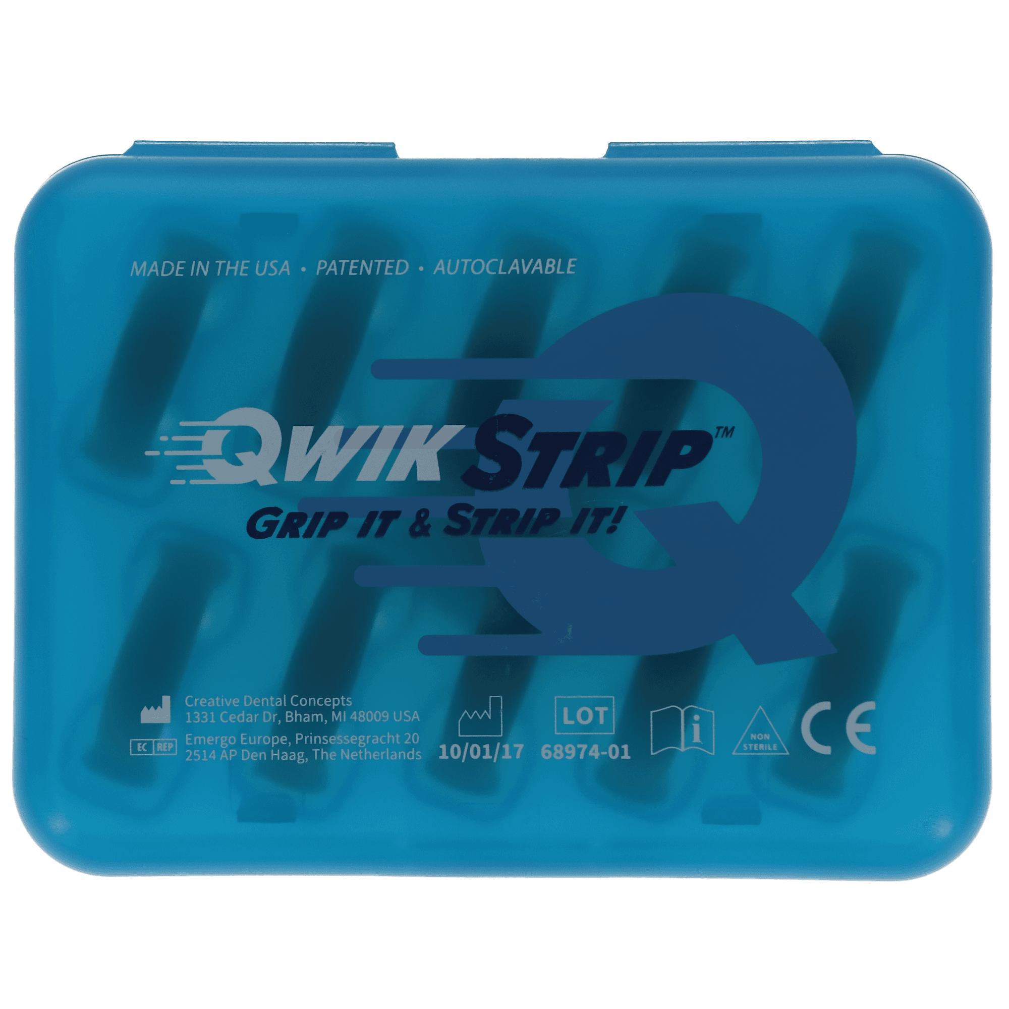 QwikStrip Single-Sided Superfine Finishing Strip, 0.07 mm, Yellow, 10/Pack, QS-SF thumbnail 9