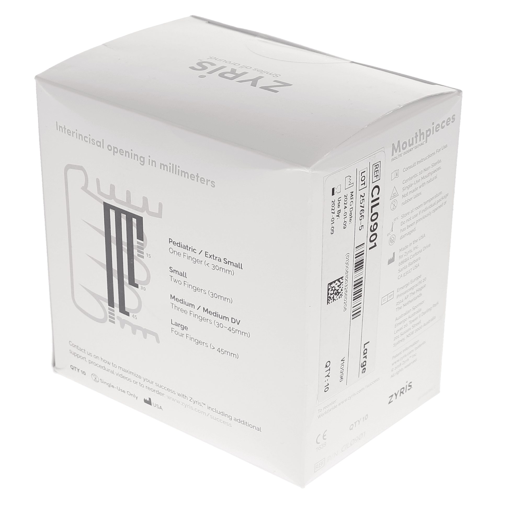 Isolite Posterior Mouthpiece, Large, Clear, 10/Pack, CIL0901 thumbnail 9