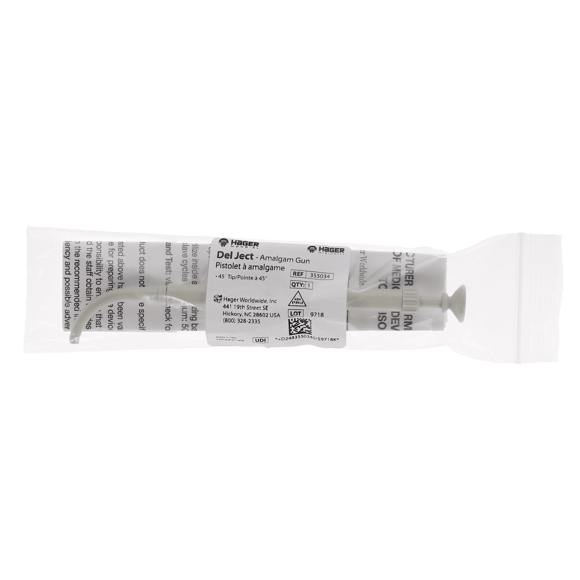 Hager Worldwide Del-Ject Amalgam Gun, 45 Degrees, Non-Stick, Autoclavable thumbnail 3