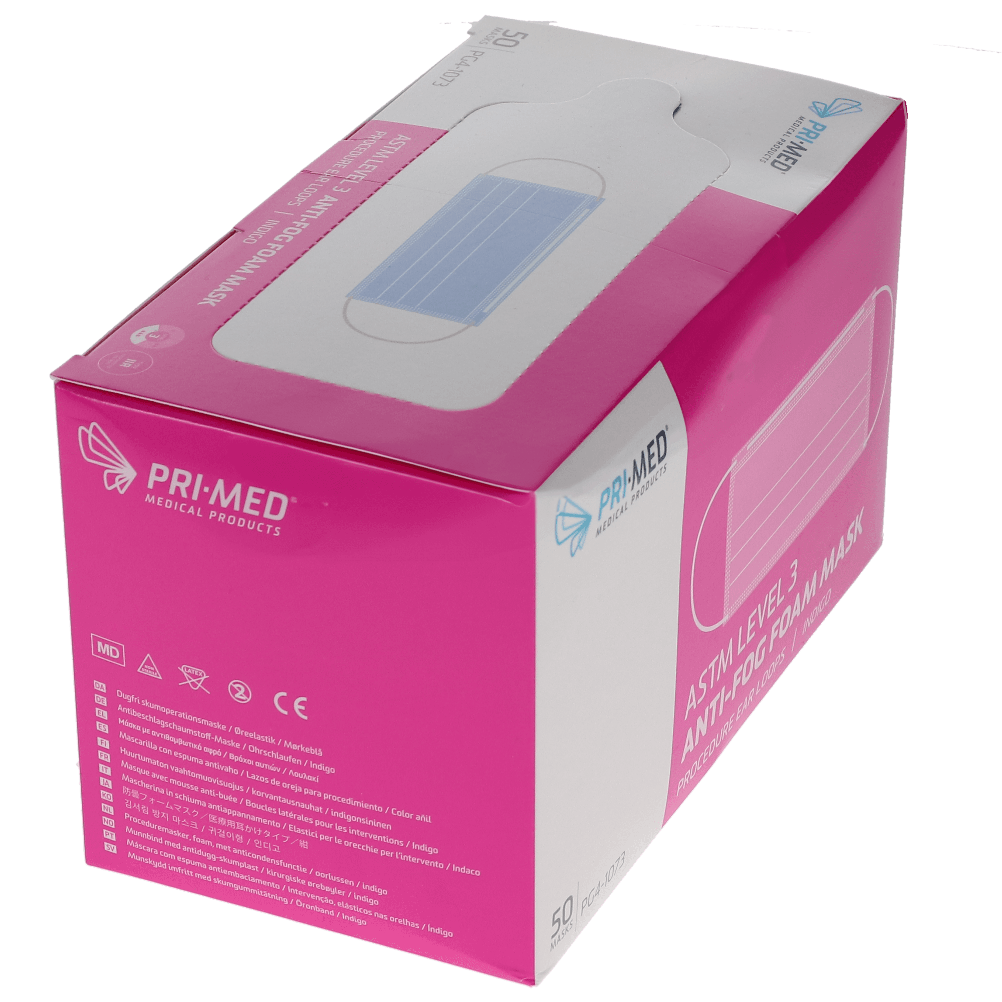 Primed Medical Products Ear Loop Face Mask, Anti-Fog Foam, 50/Pack, PG4-1073 thumbnail 3