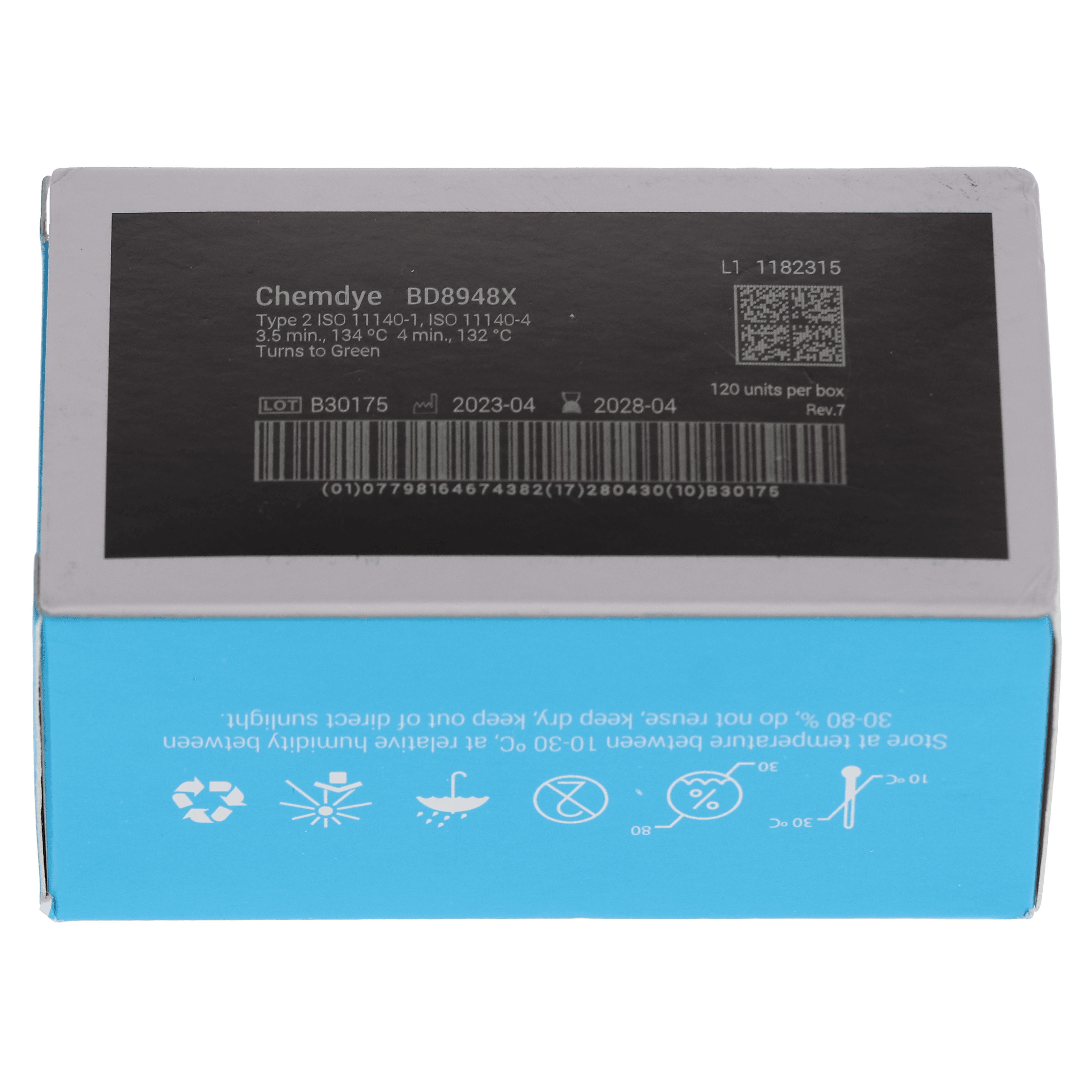 Terragene Bowie Dick Test Card Refill, 120 Cards, BD8948X thumbnail 3