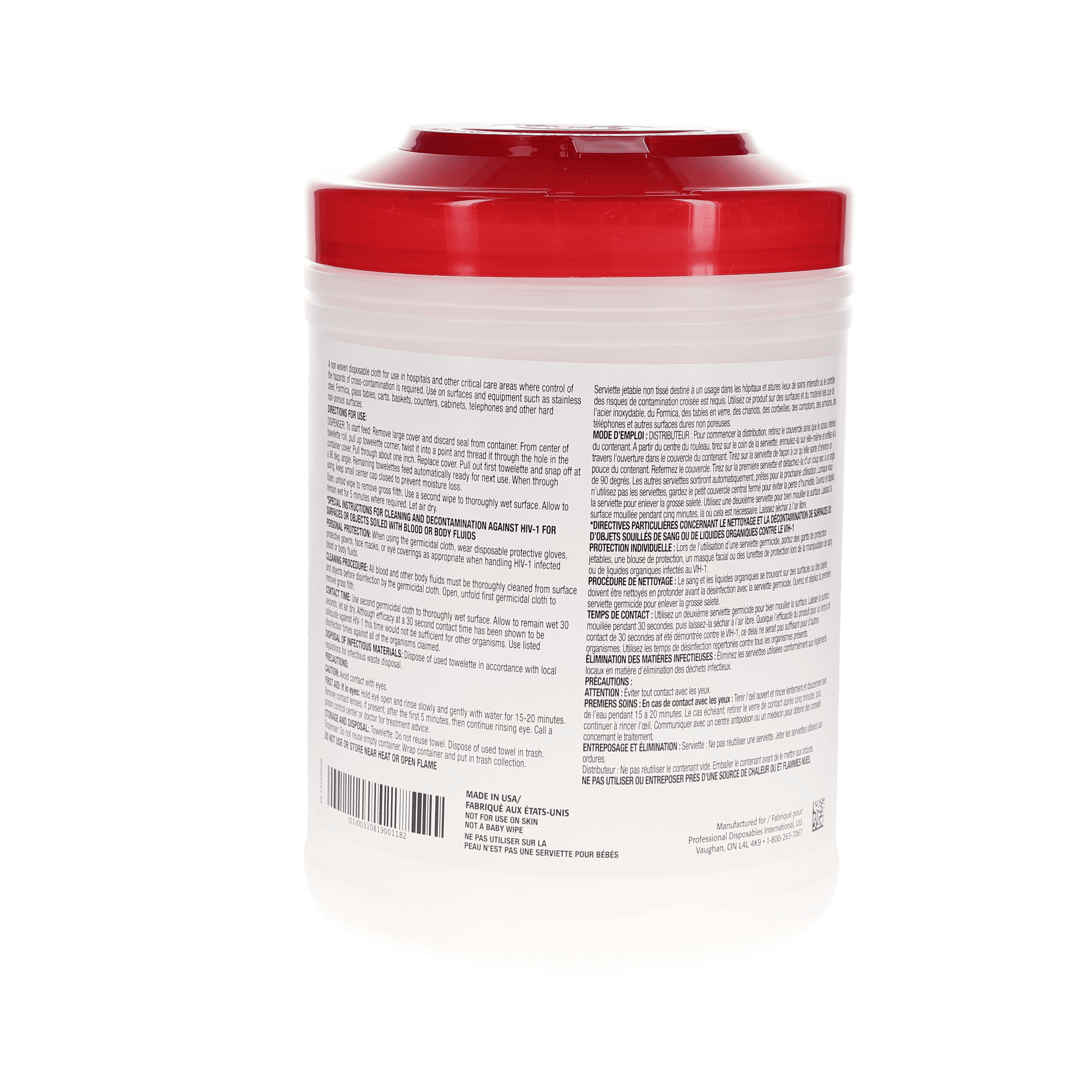 Sani-Cloth Plus Germicidal Disposable Wipes, 6" x 6.75", Large, 160 Wipes/Pack, Q90172 - Sani-Cloth Plus Germicidal Disposable Wipes, 6" x 6.75", Large, 160 Wipes/Pk, Q90172 - Image 1