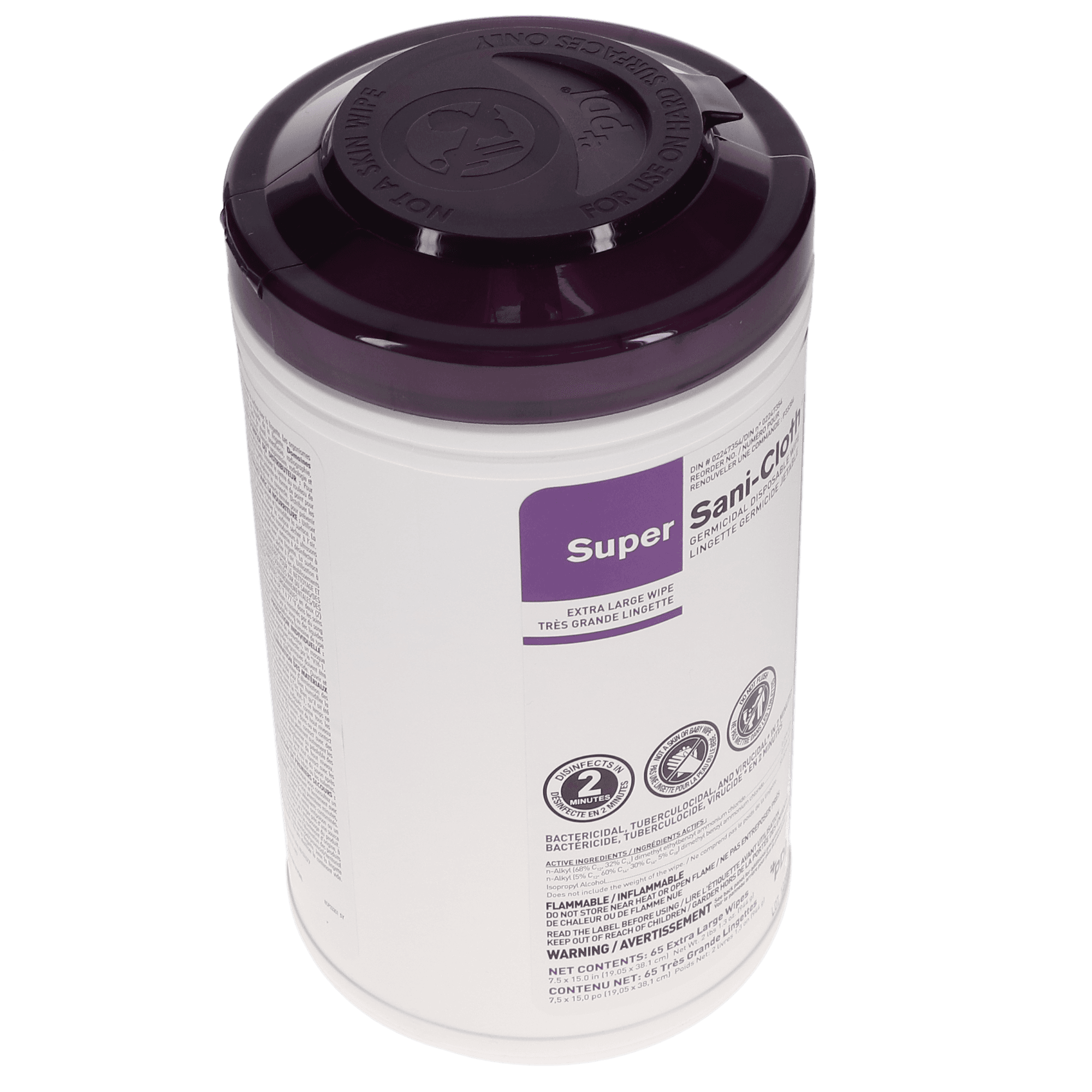 Super Sani-Cloth Germicidal Disposable Wipe, X-Large, 65/Pack, P33384 - Super Sani-Cloth X-Large 65/Pk P33384 - Image 1