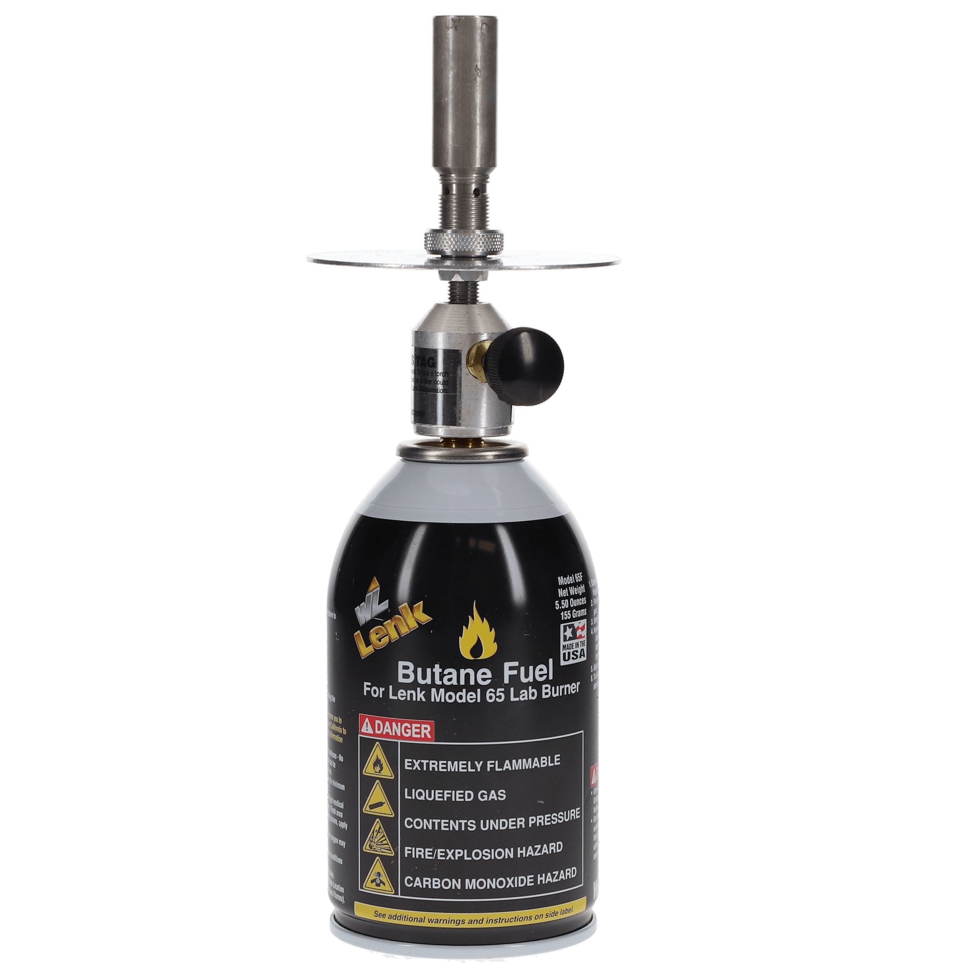 Wall Lenk Model 65 Butane Laboratory Burner with Fuel, 1 Burner Head & 1 Butane Fuel Refill thumbnail 13