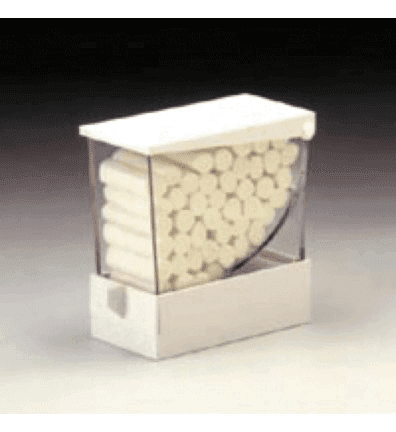 Cotton Roll Dispenser, Pull-Style, White, 1/Pk, OR200 - Cotton Roll Dispenser Pull Style White - Image 1