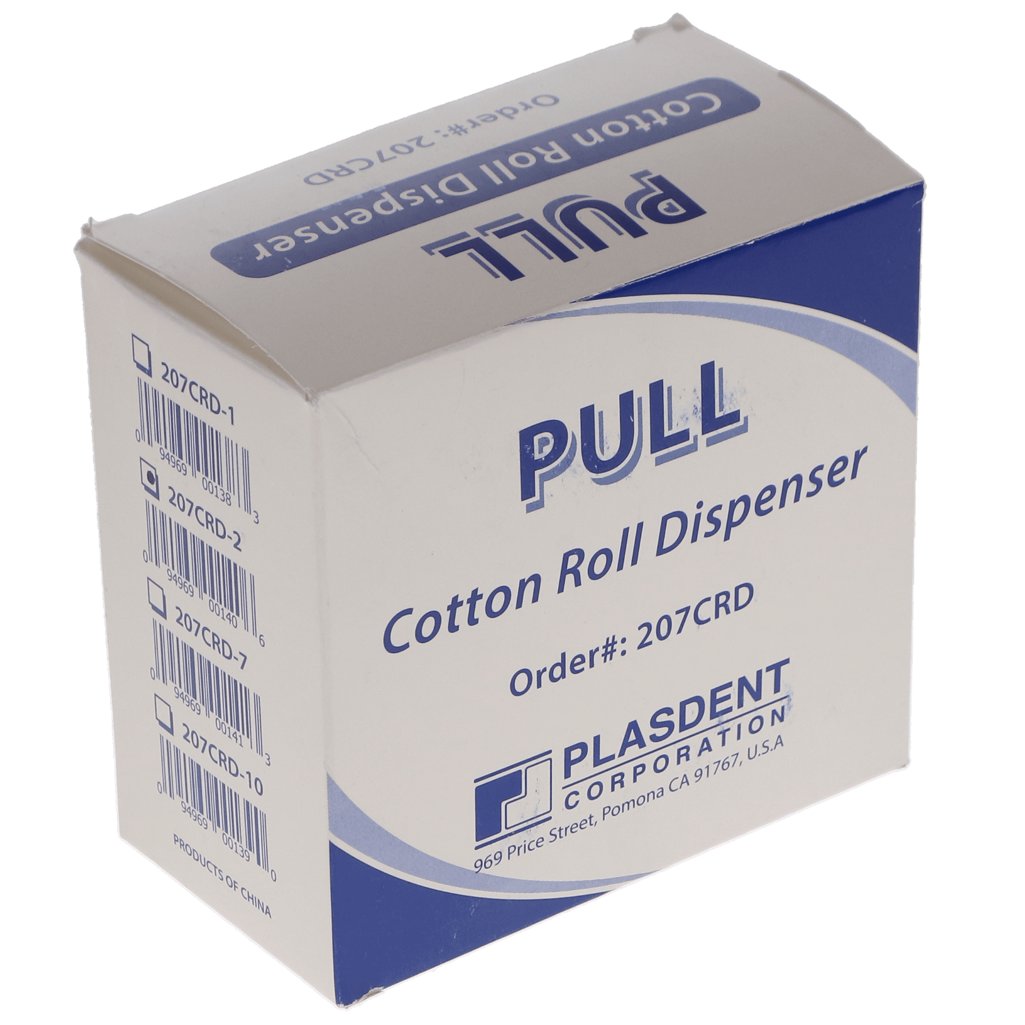 Plasdent Pull-Style Cotton Roll Dispenser, Blue, 1/Pk, OR205 thumbnail 4