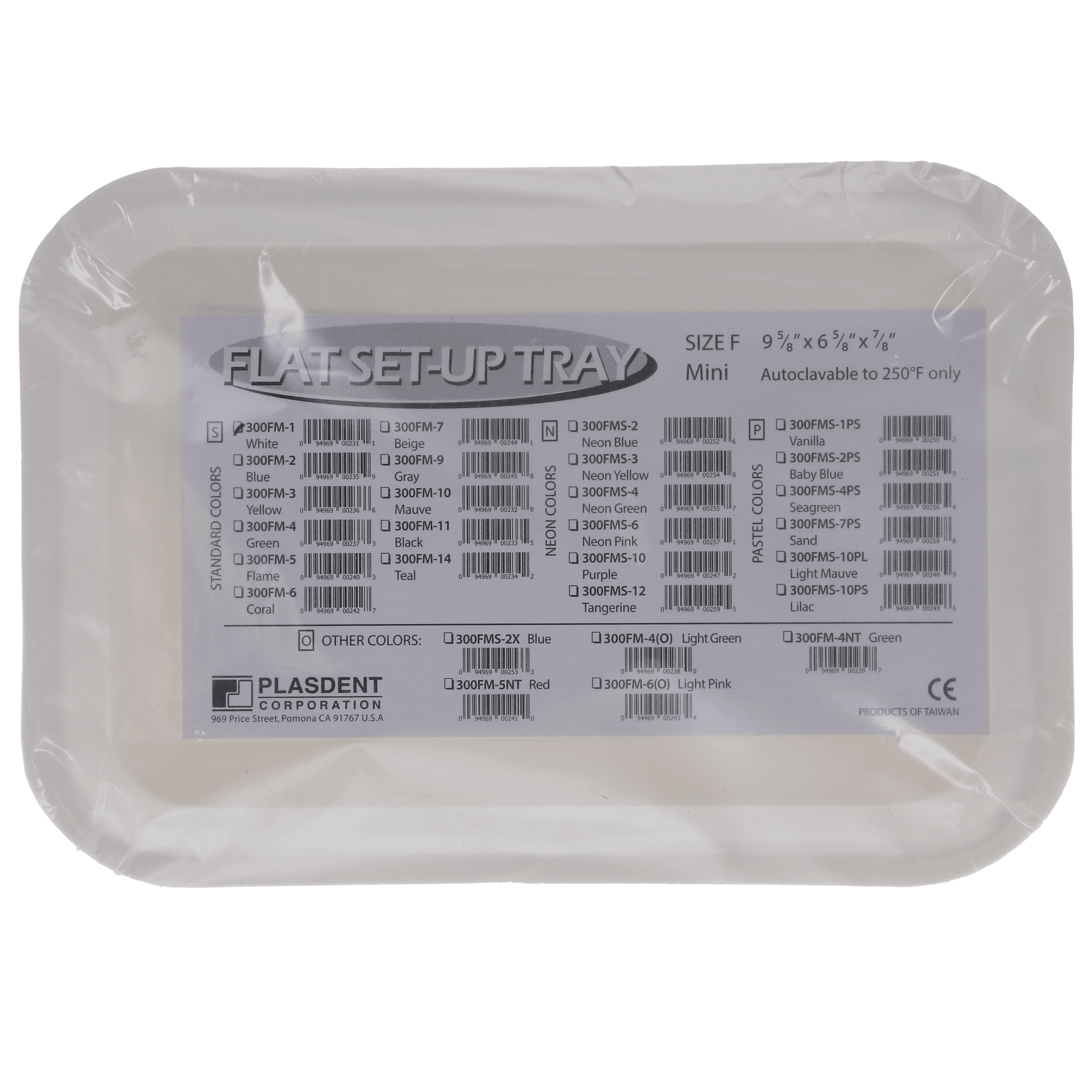 Plasdent Flat Tray #F, White, 1/Pack, OR350 thumbnail 3