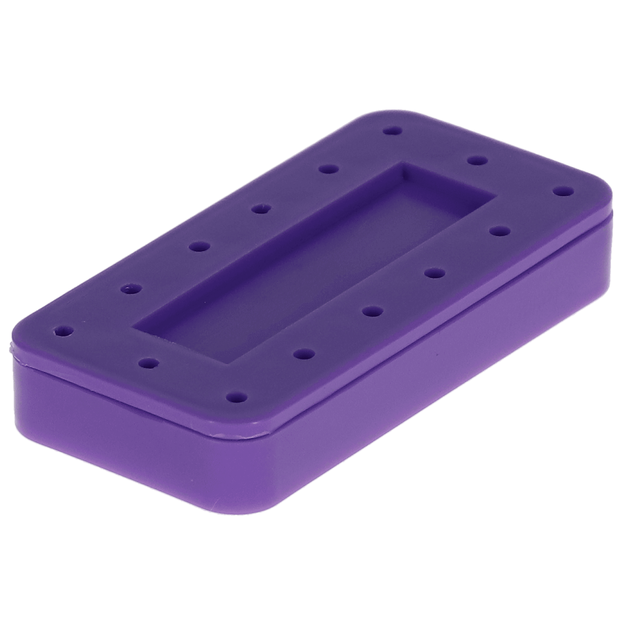 Magnetic Bur Block, 14-Hole, Rectangular, Neon Purple, 1/Pk, OR416 thumbnail 2