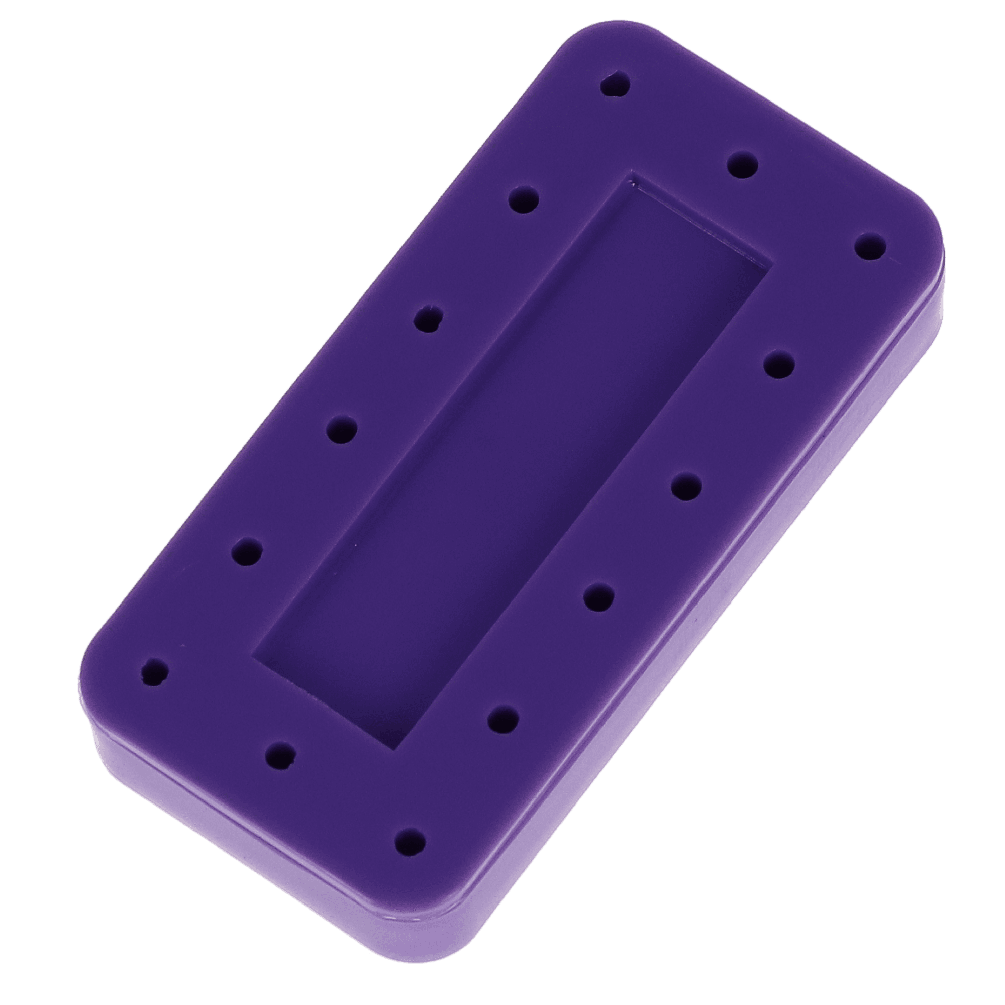 Magnetic Bur Block, 14-Hole, Rectangular, Neon Purple, 1/Pk, OR416 thumbnail 3