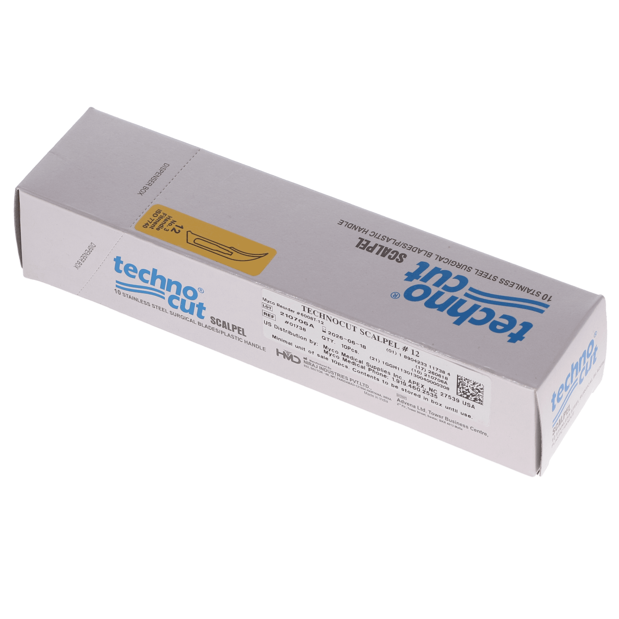 Disposable Scalpel, #12, Sterile, 10/Box, SU502 thumbnail 3