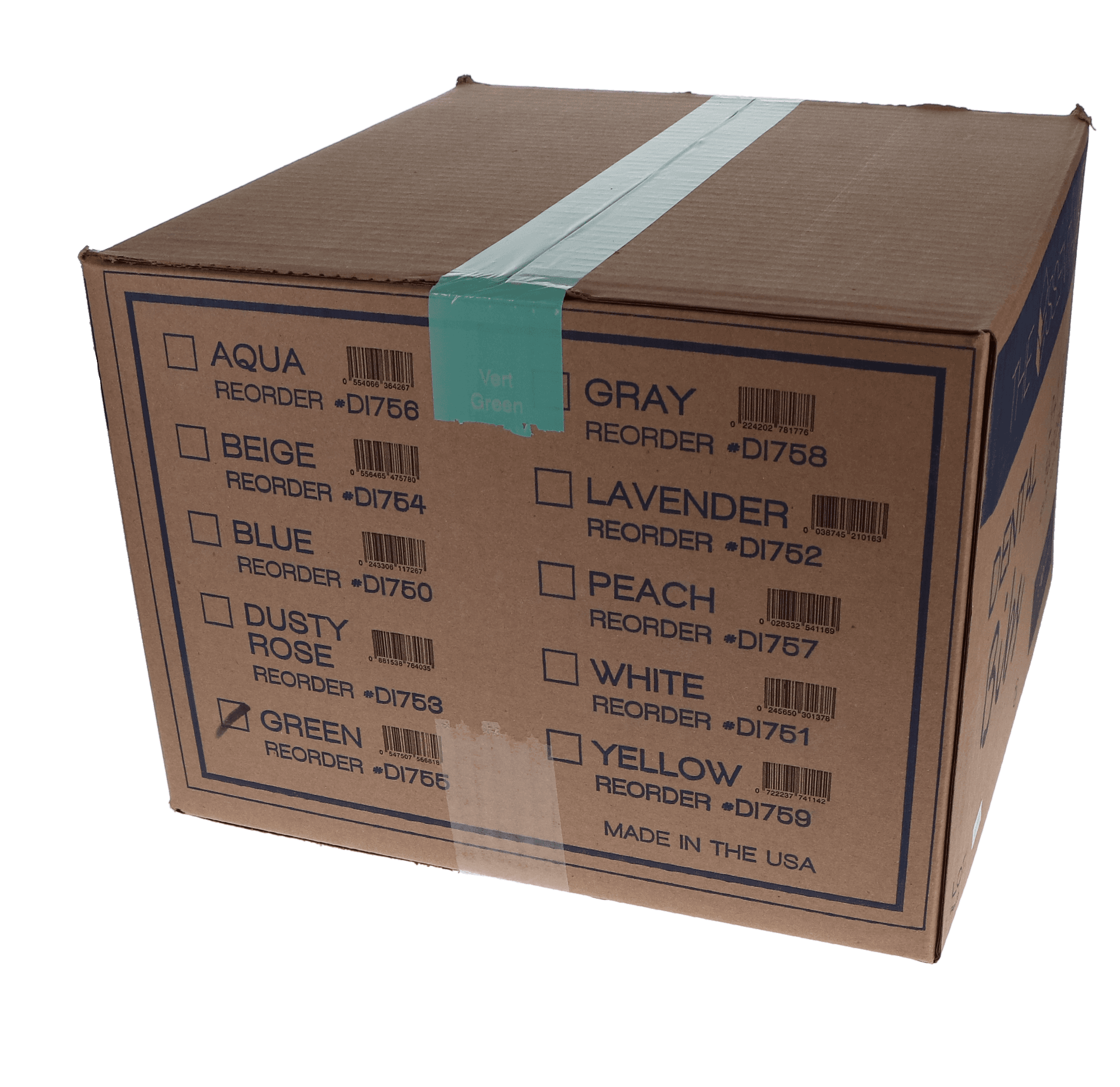 The Essentials 2+1 Ply Disposable Patient Bibs, 13" x 18", Green, 500/Case, B2-GR thumbnail 4