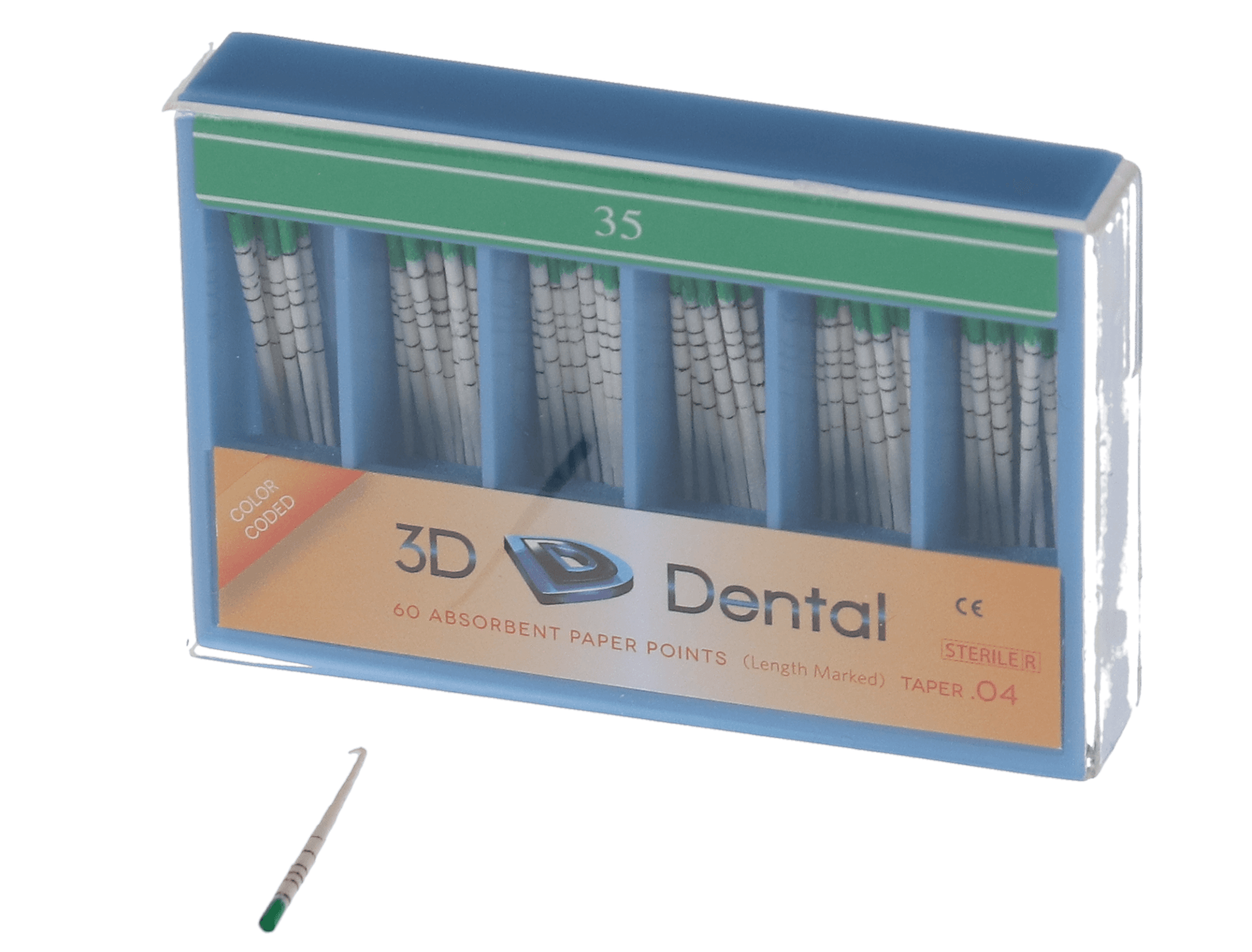 Meta Biomed Absorbent Paper Points, Sterile, 0.04 Taper, Size #35, 60/Pk, PPB35T4, 221510-35 thumbnail 3