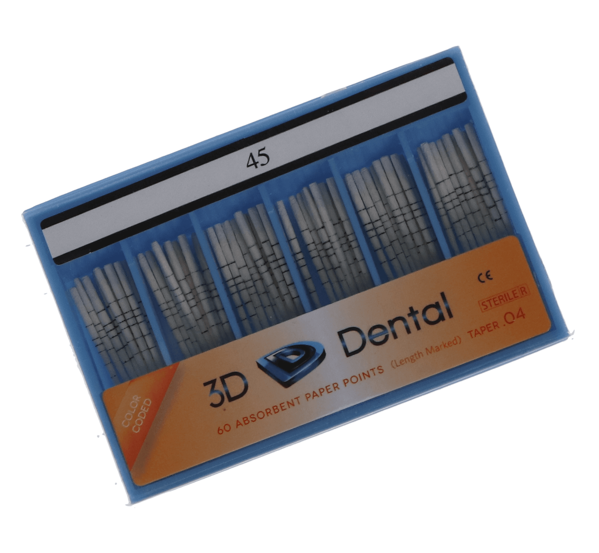 Meta Biomed Absorbent Paper Points, Sterile, Tapered, 0.04 Taper, Size #45, 60/Pk, PPB45T4, 221510-45 thumbnail 5