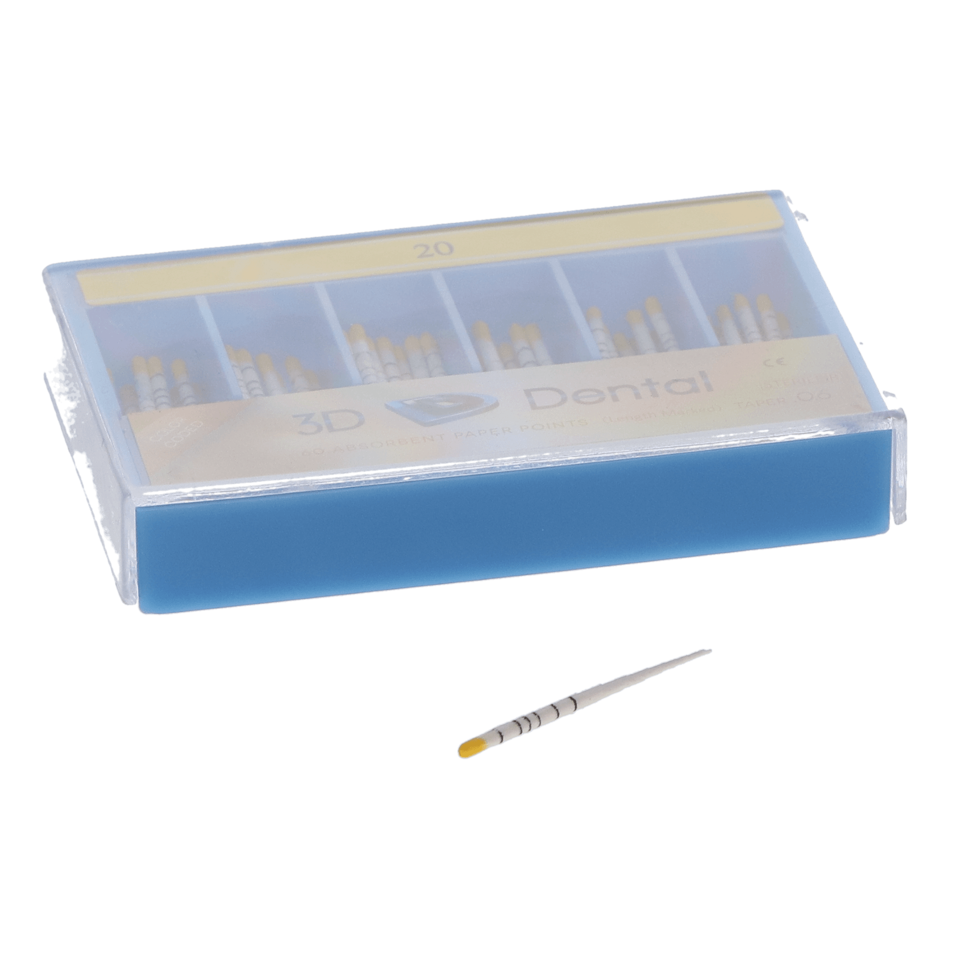 Meta Biomed Absorbent Paper Points, Sterile, 0.06 Taper, #20 (Yellow), 60/Pk, PPB20T6, 231510-20 thumbnail 3