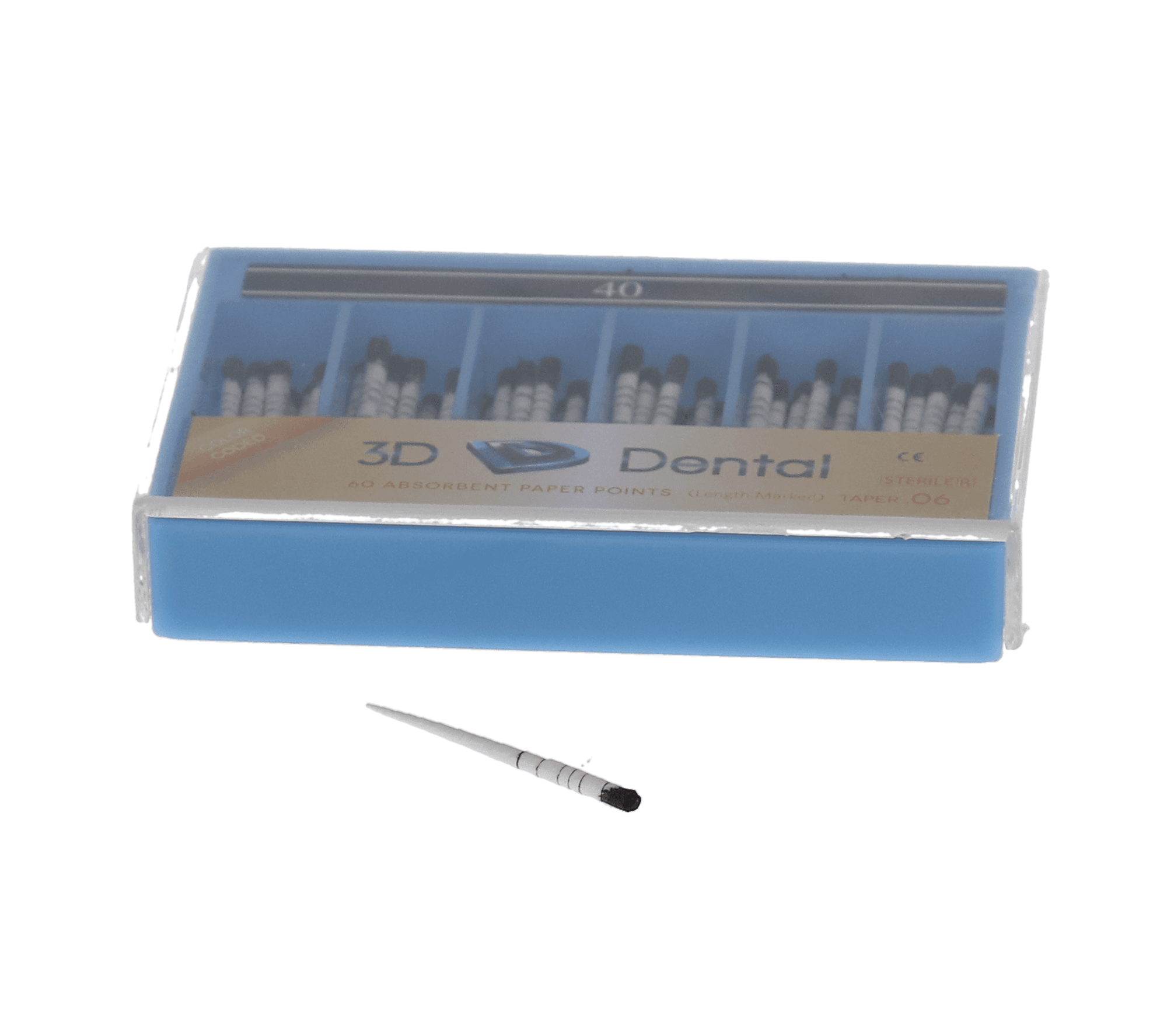 Meta Biomed Absorbent Paper Points, Sterile, 0.06 Taper, #40, Gray, 60/Pk, PPB40T6, 231510-40 thumbnail 3