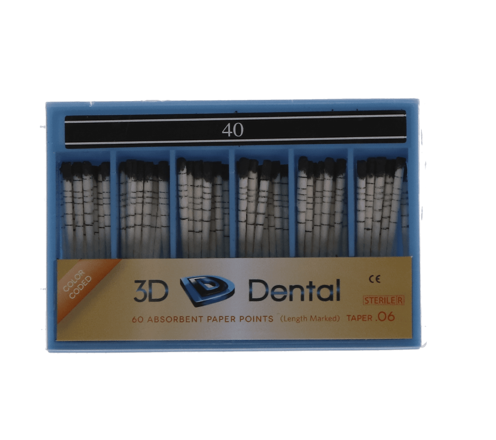 Meta Biomed Absorbent Paper Points, Sterile, 0.06 Taper, #40, Gray, 60/Pk, PPB40T6, 231510-40 thumbnail 5