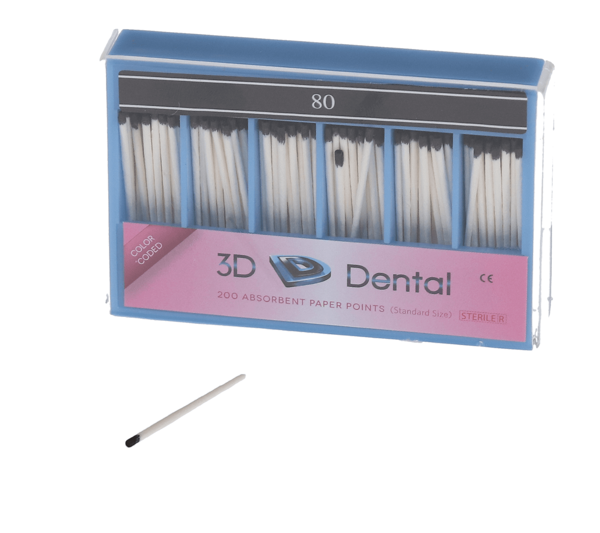Meta Biomed Absorbent Paper Points, Sterile, ISO Size #80, 200/Pack, PPB80, 211250-80 thumbnail 3