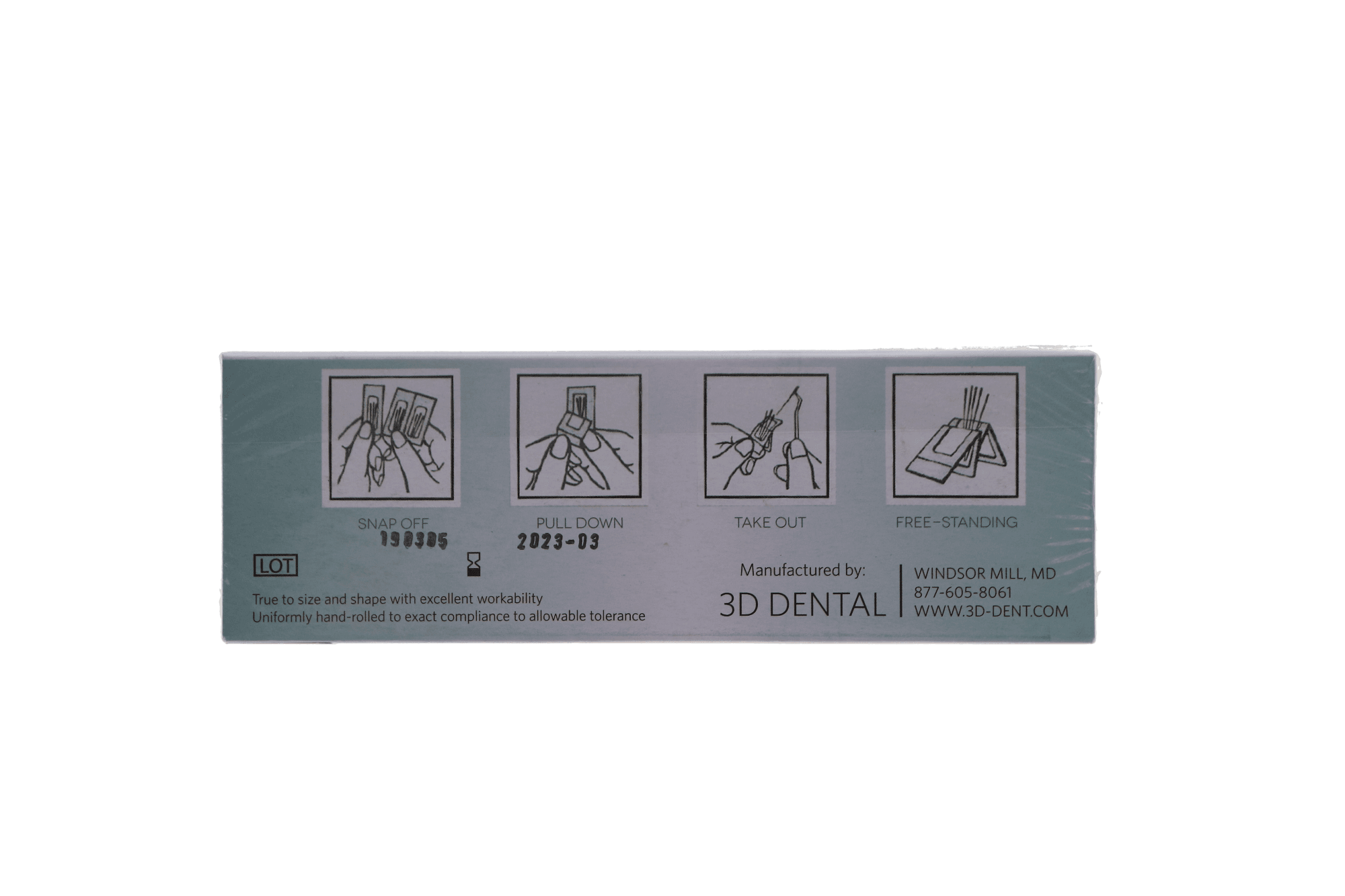 Meta Biomed Absorbent Paper Points, Sterile, Cell Strip Package, Assorted Sizes #15-40, 200/Pk, PPC15-40, 211450-14 thumbnail 3