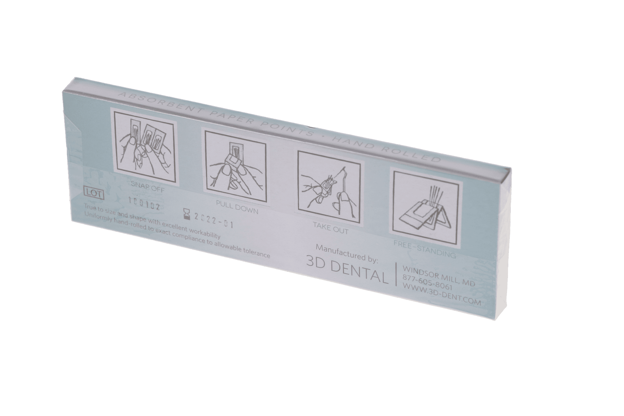 Meta Biomed Absorbent Paper Points, Sterile, Cell Strip Package, #45-80, 200/Pk, PPC45-80, 211450-48 thumbnail 4