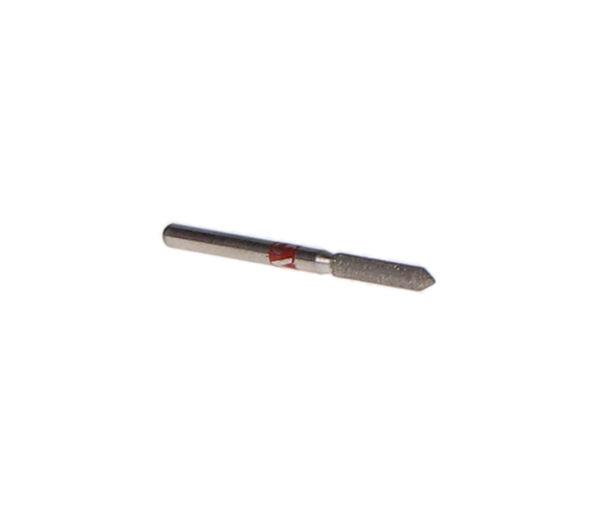 Piranha Diamond Single-Use Burs, FG, Beveled Cylinder, #885-016, 1.6 mm, Fine, Red, 25/Pk, 885-016F thumbnail 2