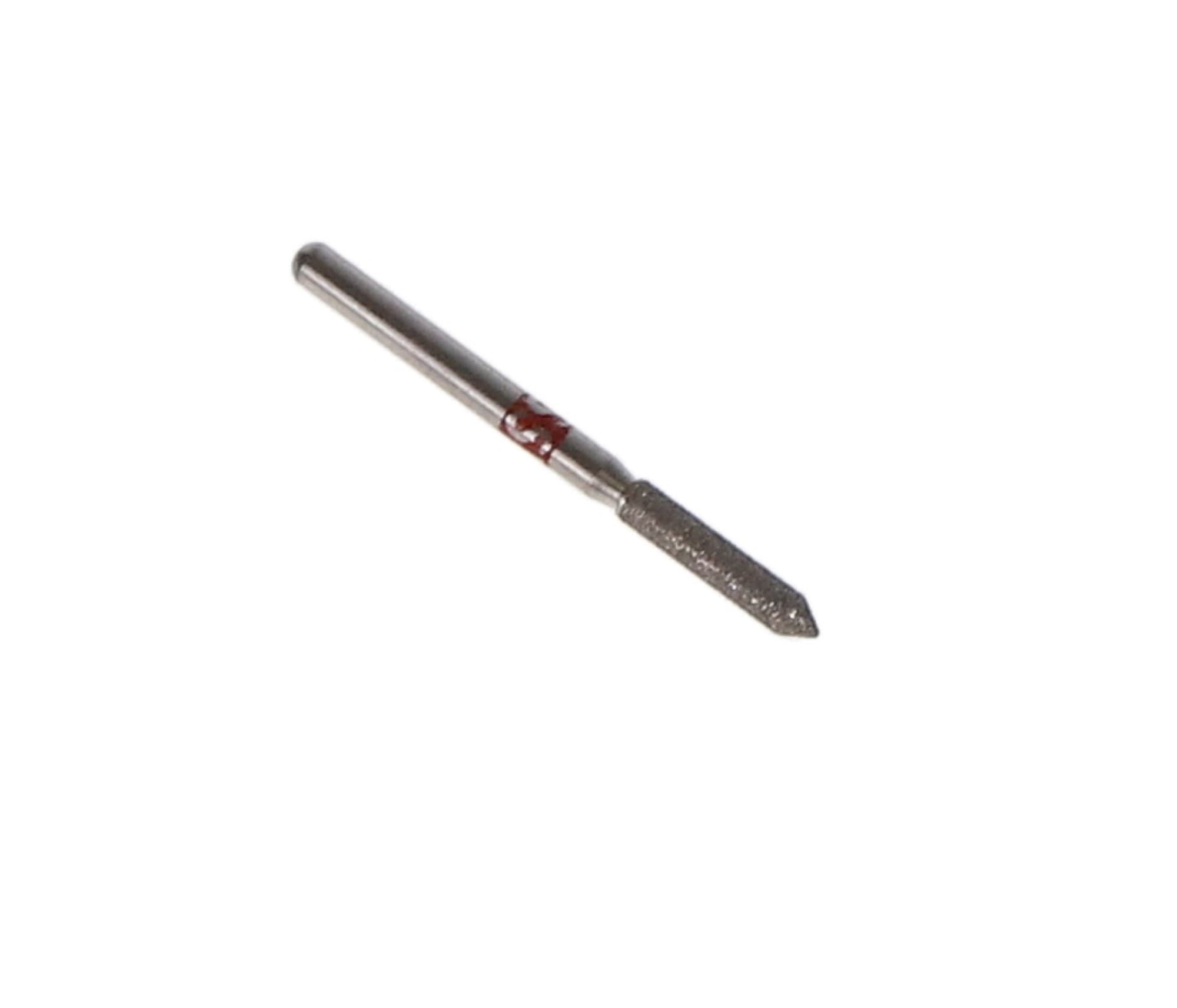 Piranha Diamond Single-Use Burs, FG, Beveled Cylinder, #885-016, 1.6 mm, Fine, Red, 25/Pk, 885-016F thumbnail 3