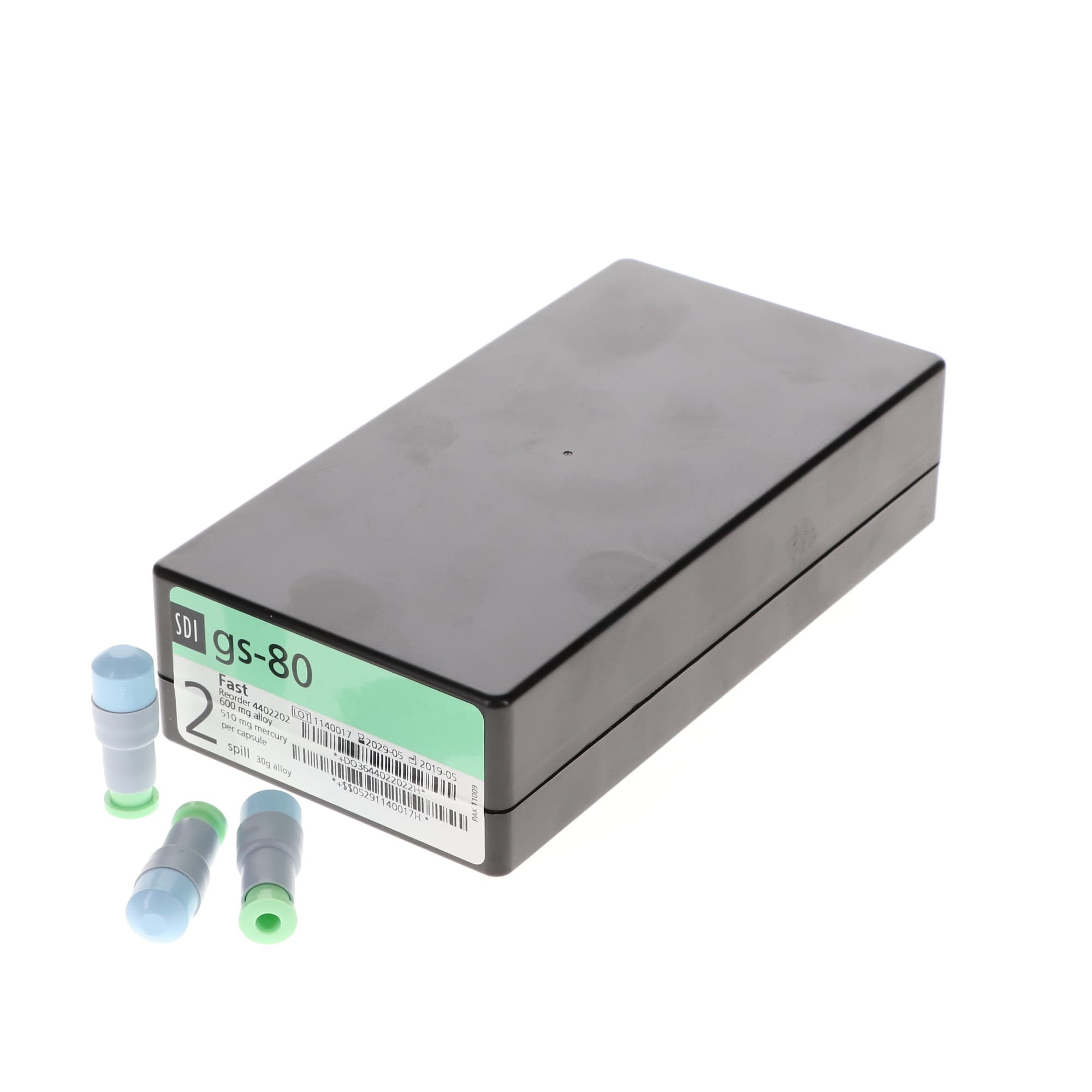 SDI GS-80 Dispersed Phase Amalgam Capsules, 2 Spill, Fast Set, 600 mg, 50/Pk, 4422202-L thumbnail 2