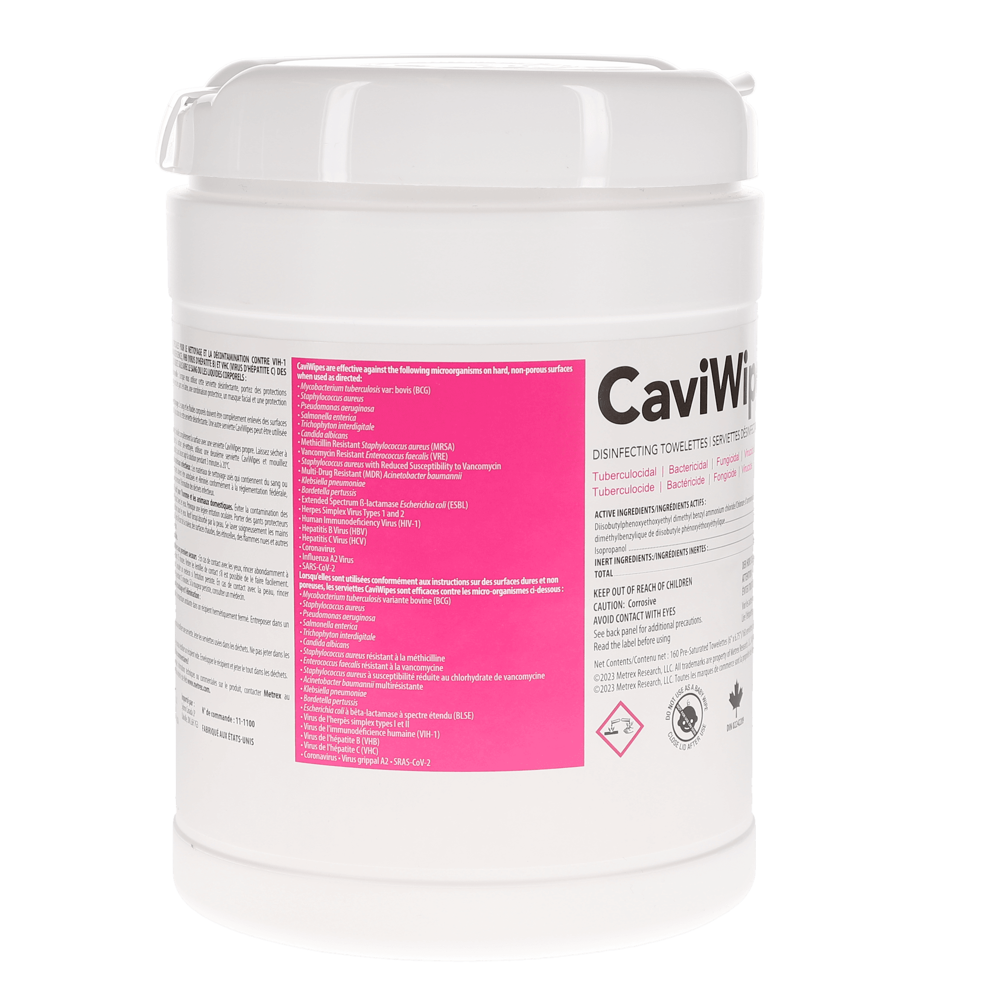 Metrex CaviWipes Disposable Surface Disinfectant Wipes, Large, 6" x 6.75", 160 Wipes/Pack thumbnail 2
