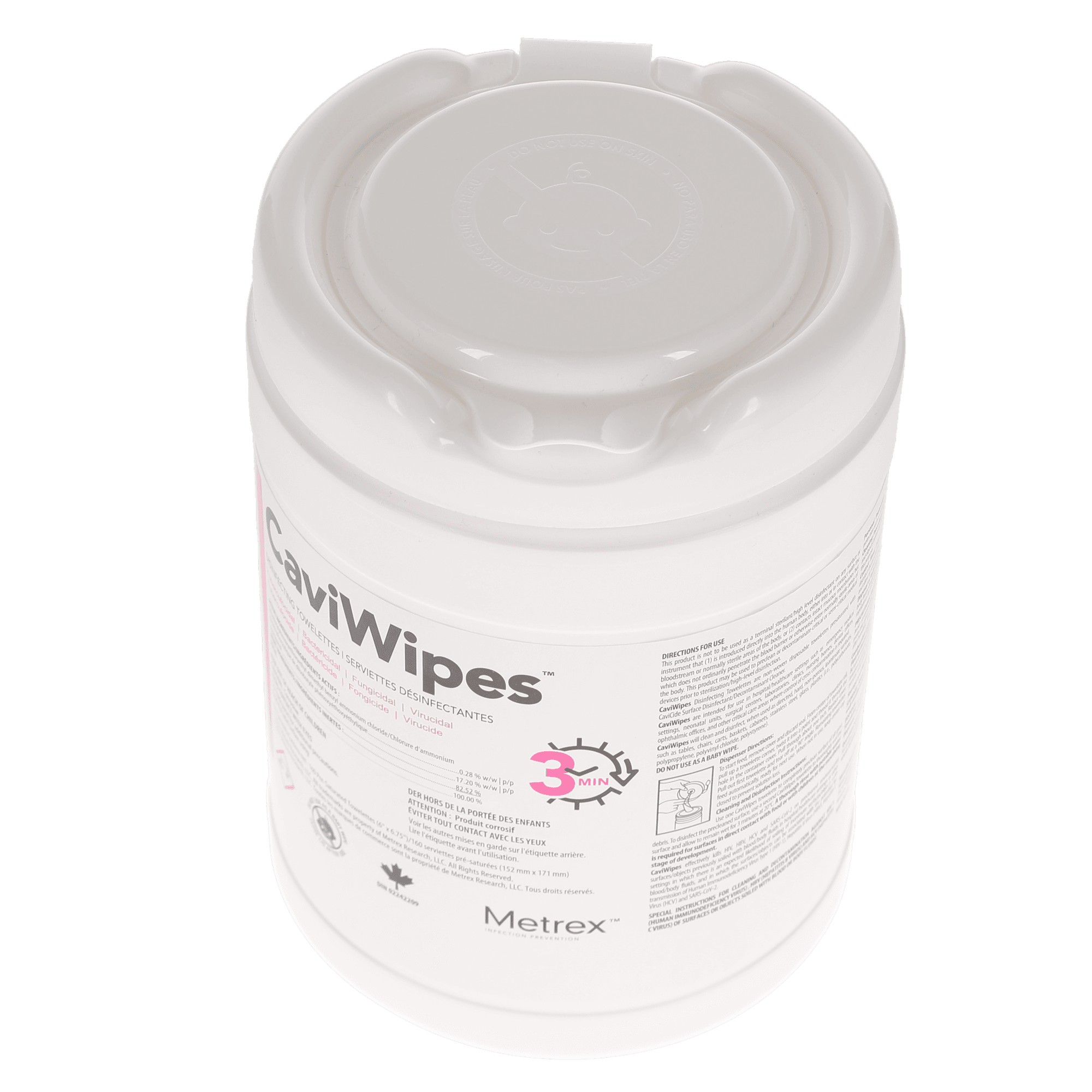 Metrex CaviWipes Disposable Surface Disinfectant Wipes, Large, 6" x 6.75", 160 Wipes/Pack thumbnail 3