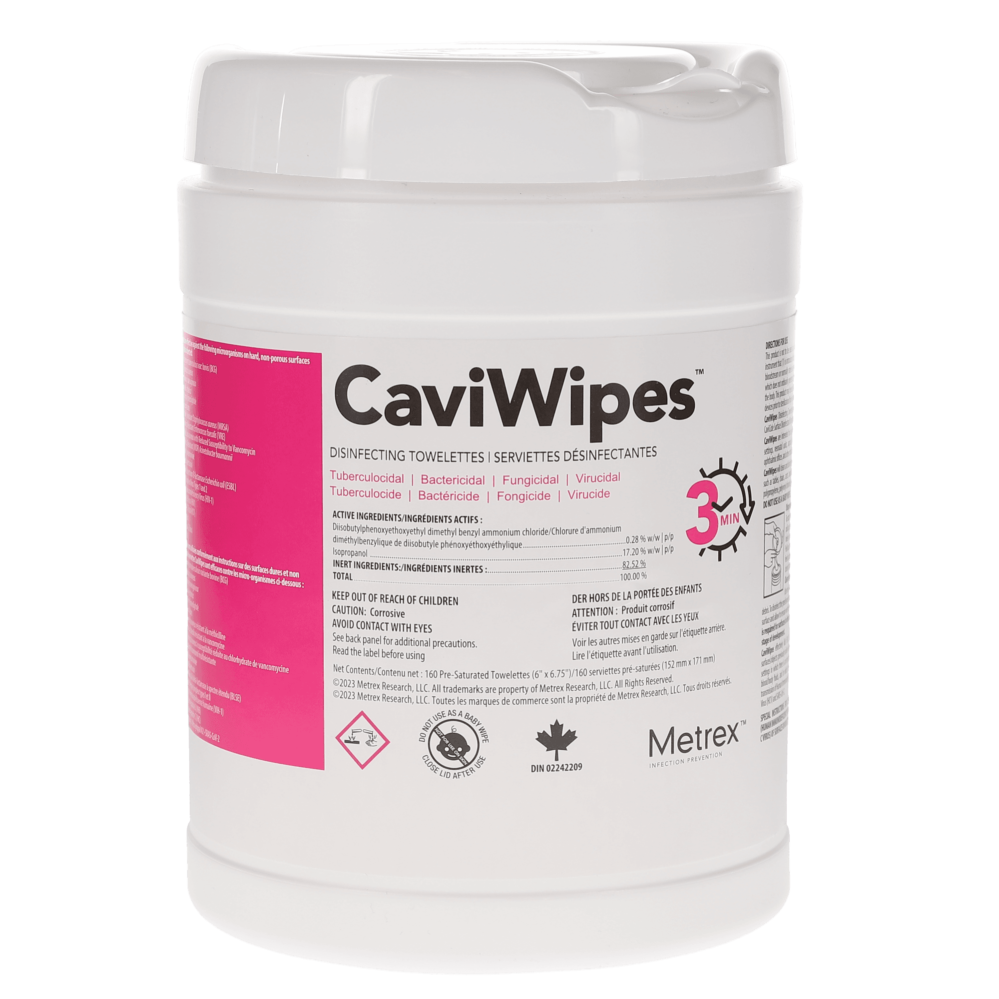 Metrex CaviWipes Disposable Surface Disinfectant Wipes, Large, 6" x 6.75", 160 Wipes/Pack thumbnail 5
